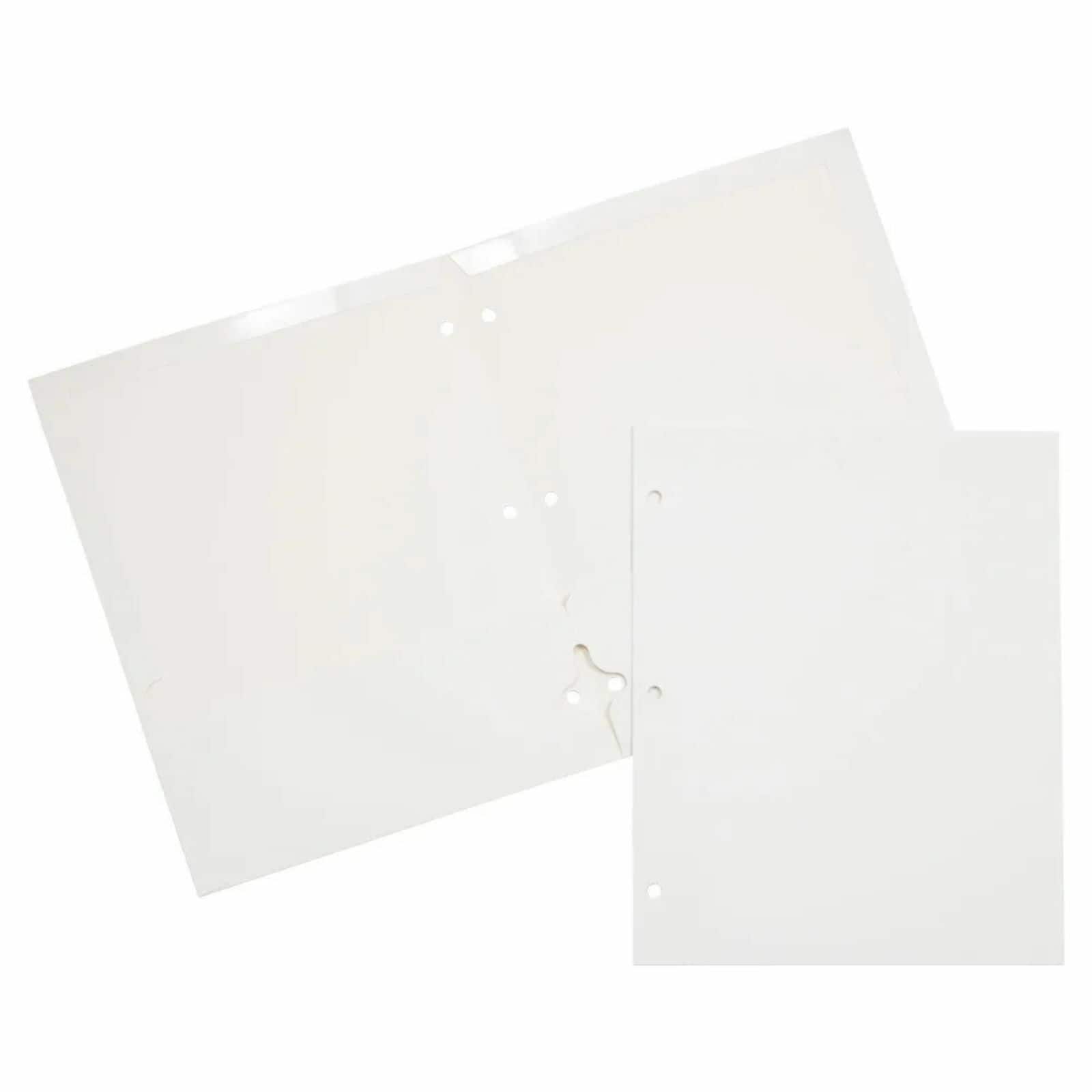 JAM Paper 9.5" x 11.5" Glossy 3-Hole Punch Folders, 12ct.