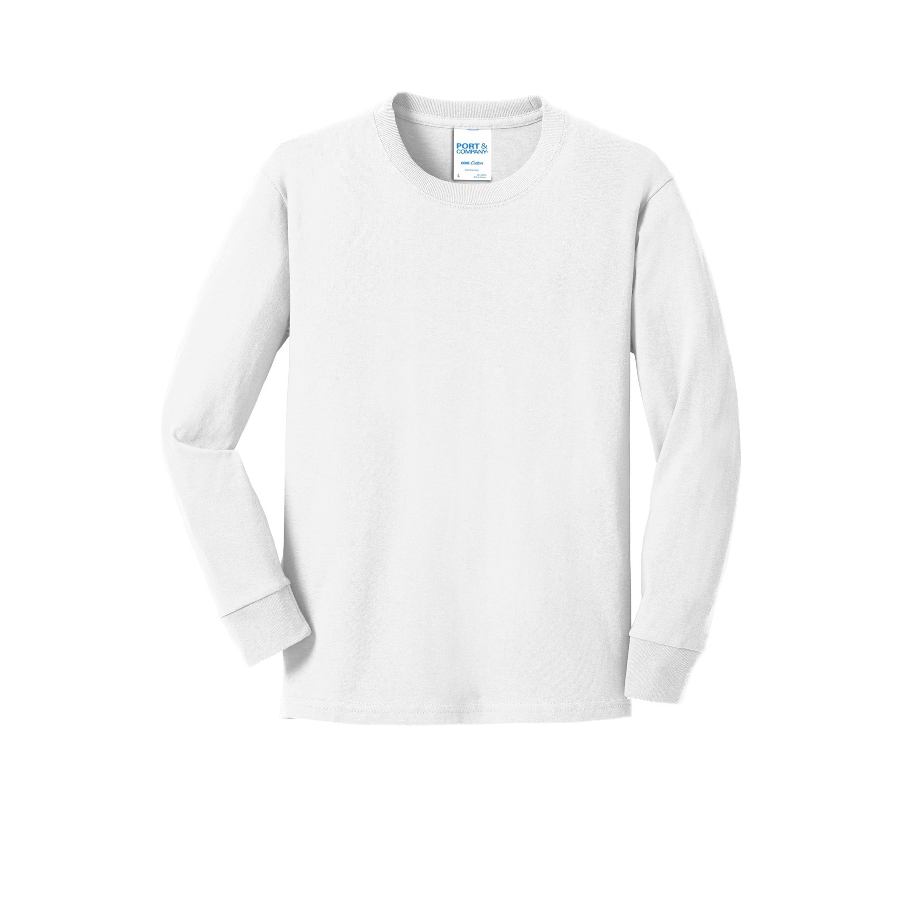 Port & Company® Youth Long Sleeve Core Cotton T-Shirt
