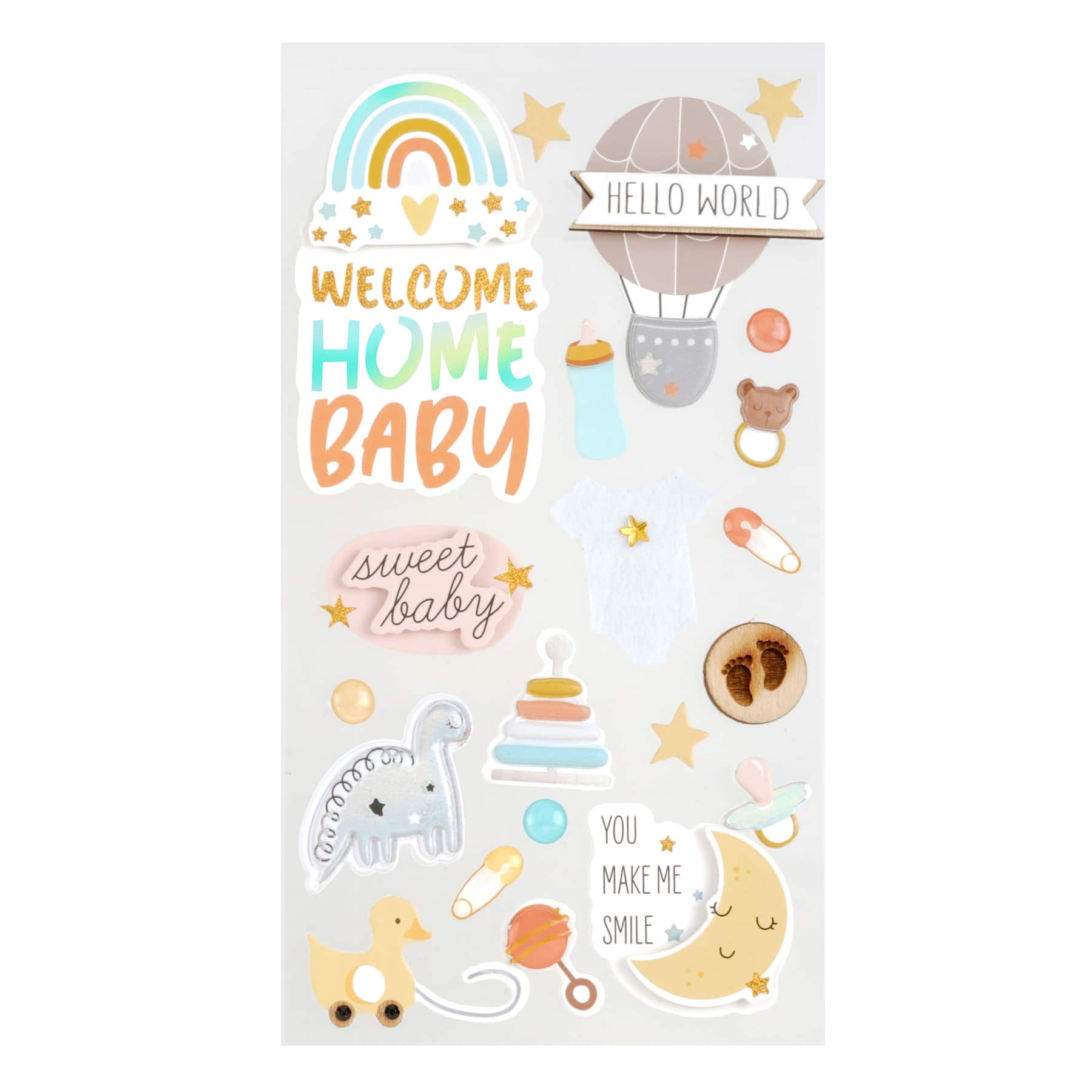 12 Pack: Welcome Baby Dimensional Stickers by Recollections™