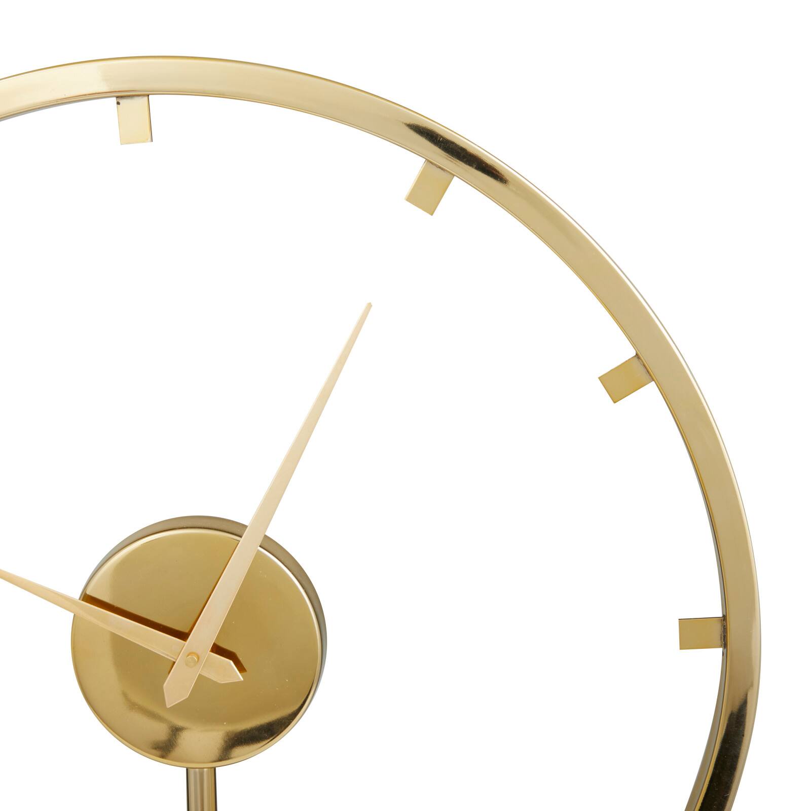Gold Modern Abstract Clock, 19&#x22; x 7&#x22; x 25&#x22;