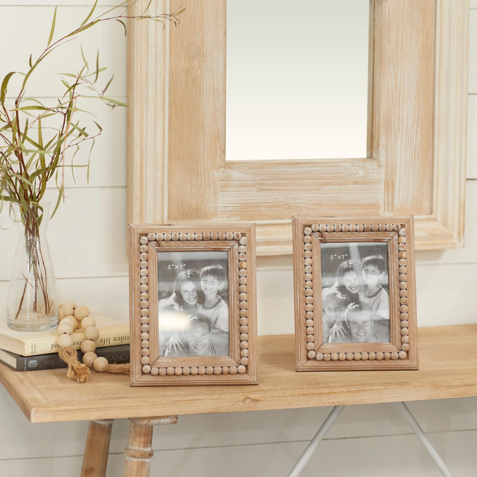 2 Pack Light Brown Wood 5&#x22; x 7&#x22; Frame