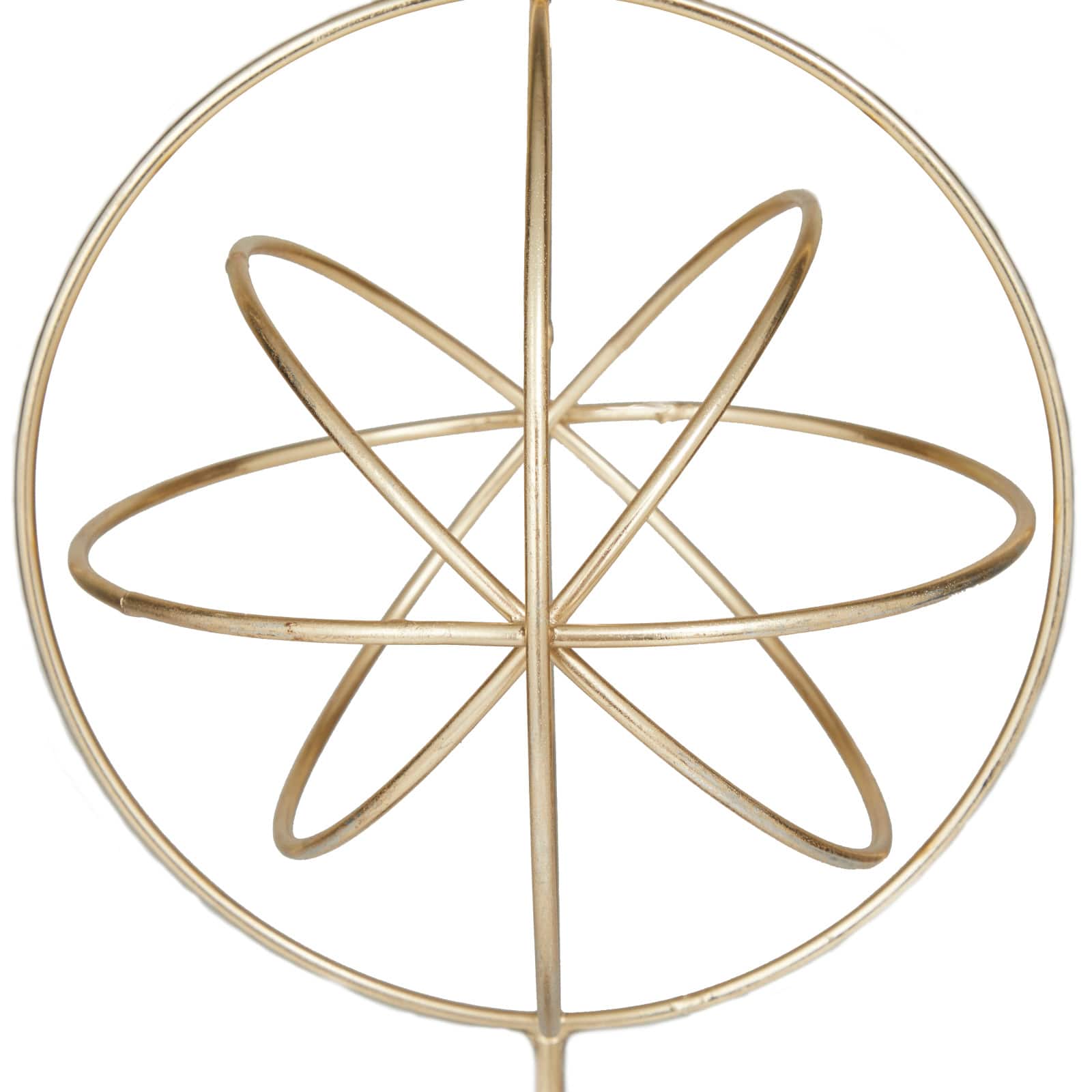 CosmoLiving by Cosmopolitan Gold Marble Contemporary Sculpture, 18" x 9" x 9"