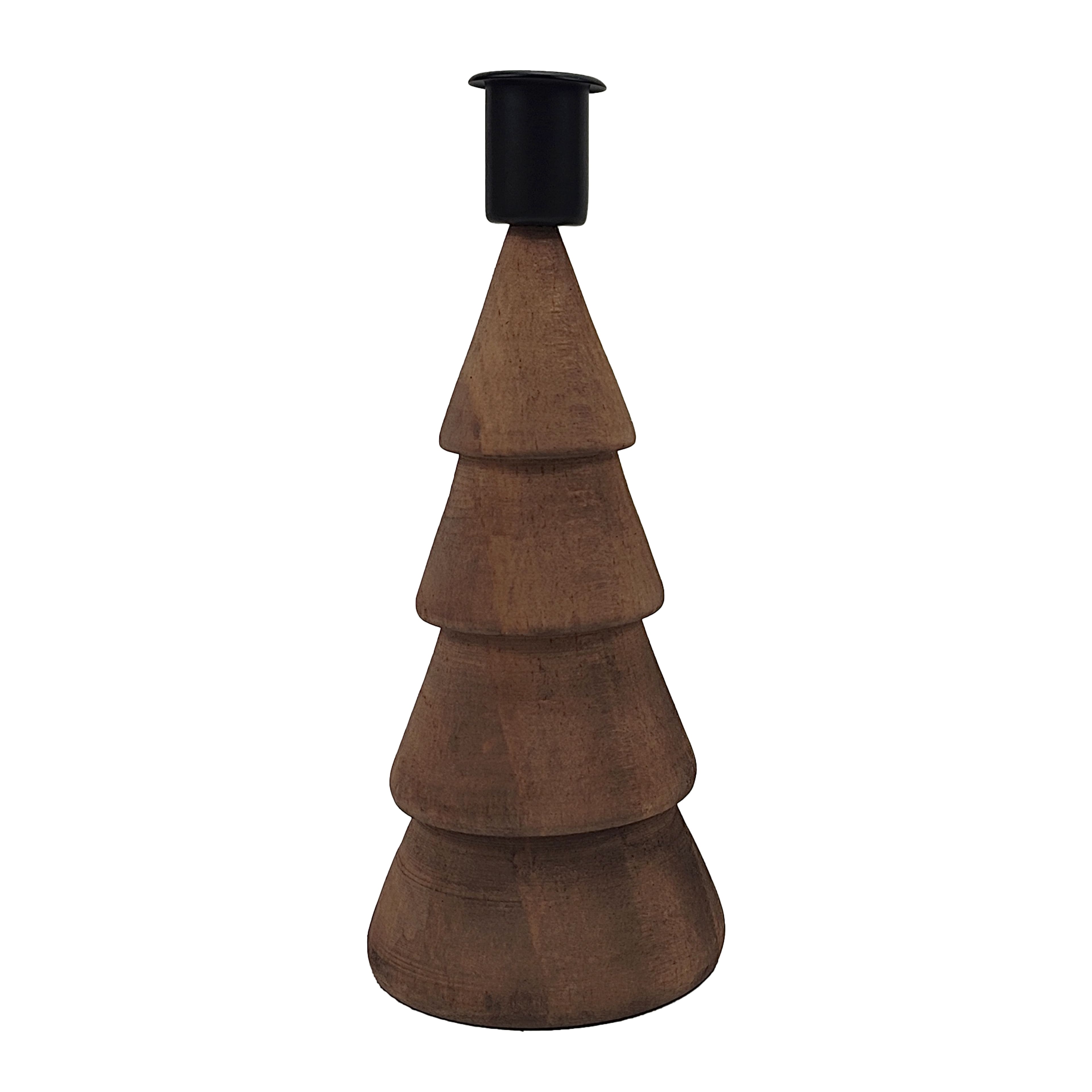 7.5&#x22; Brown Christmas Tree Candle Holder by Ashland&#xAE;