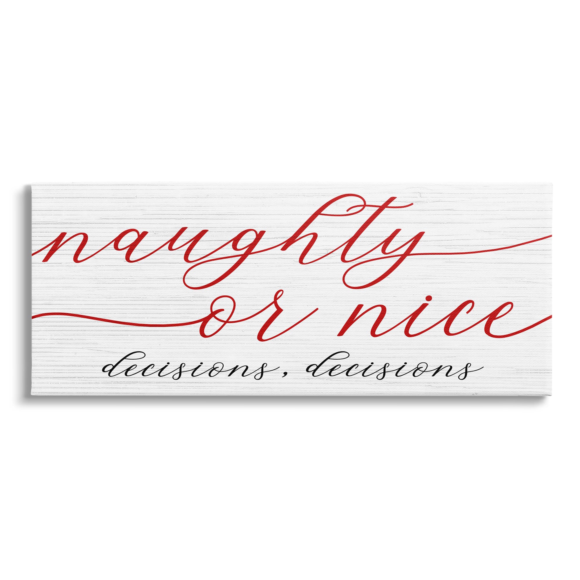 Stupell Industries Naught Or Nice Decisions Humor Canvas Wall Art