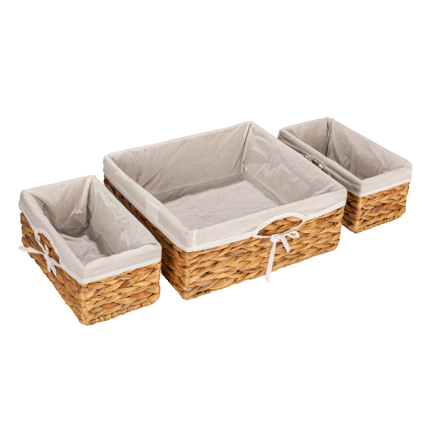 Water Hyacinth Wicker Basket Set