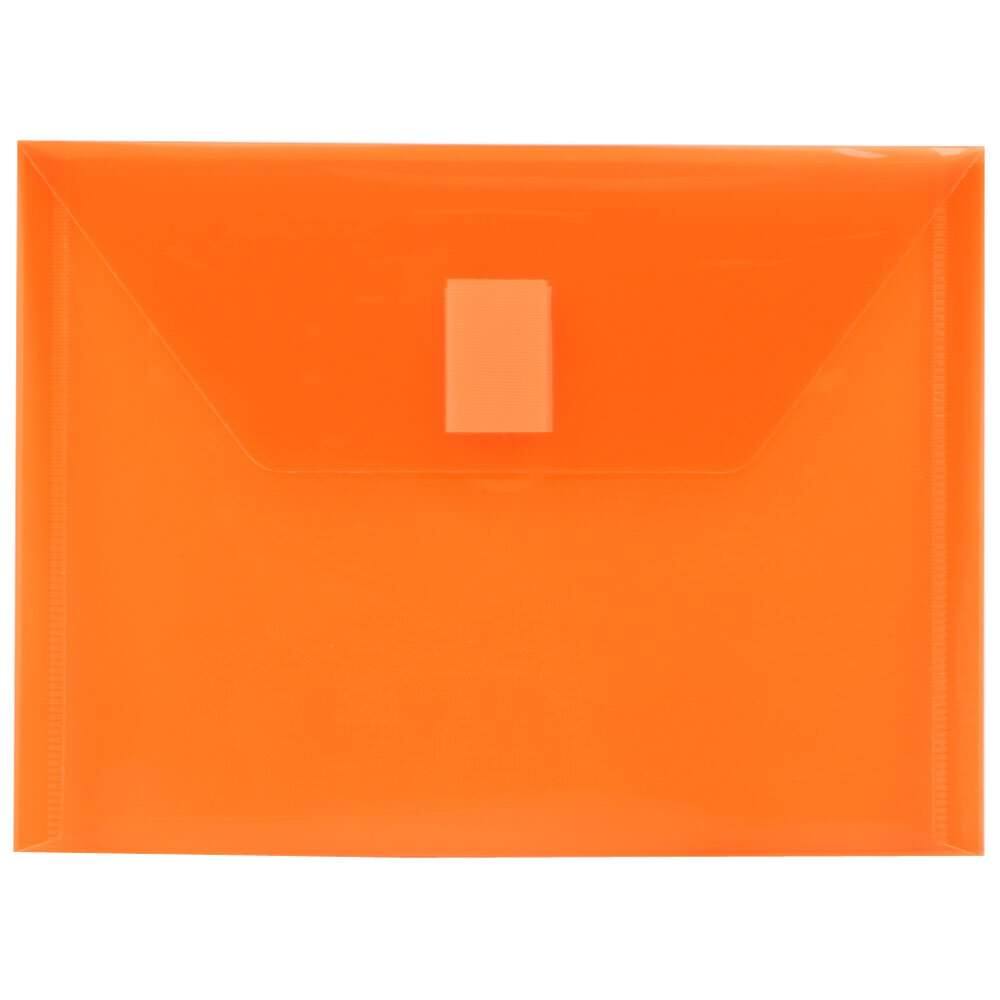 JAM Paper 5.5" x 7.5" Plastic Hook & Loop Closure Envelopes, 12ct.