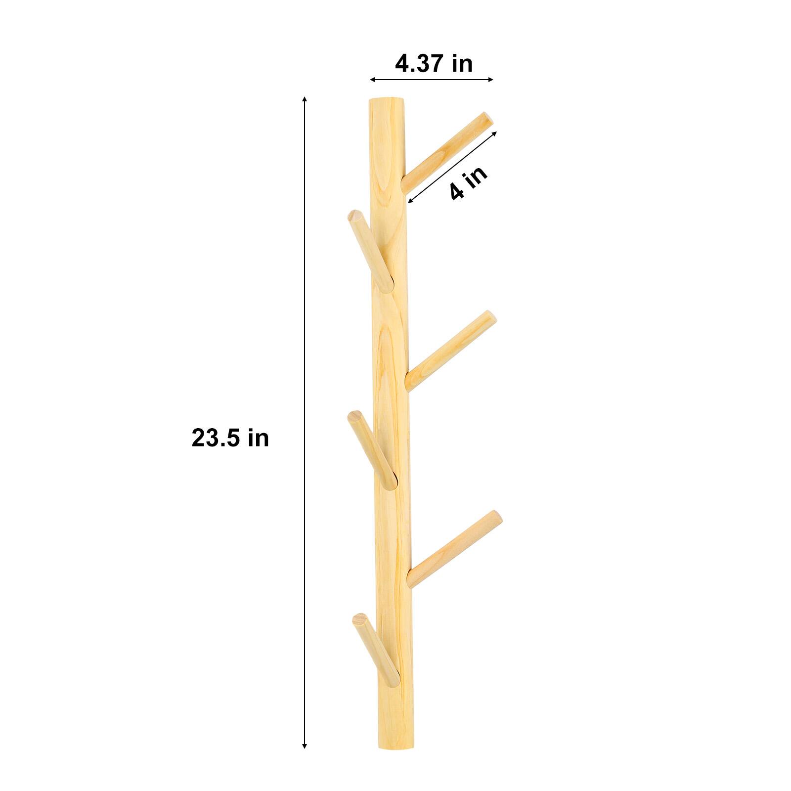 NEX&#x2122; 6-Hook Wall Mounted Tree Branch Coat Rack