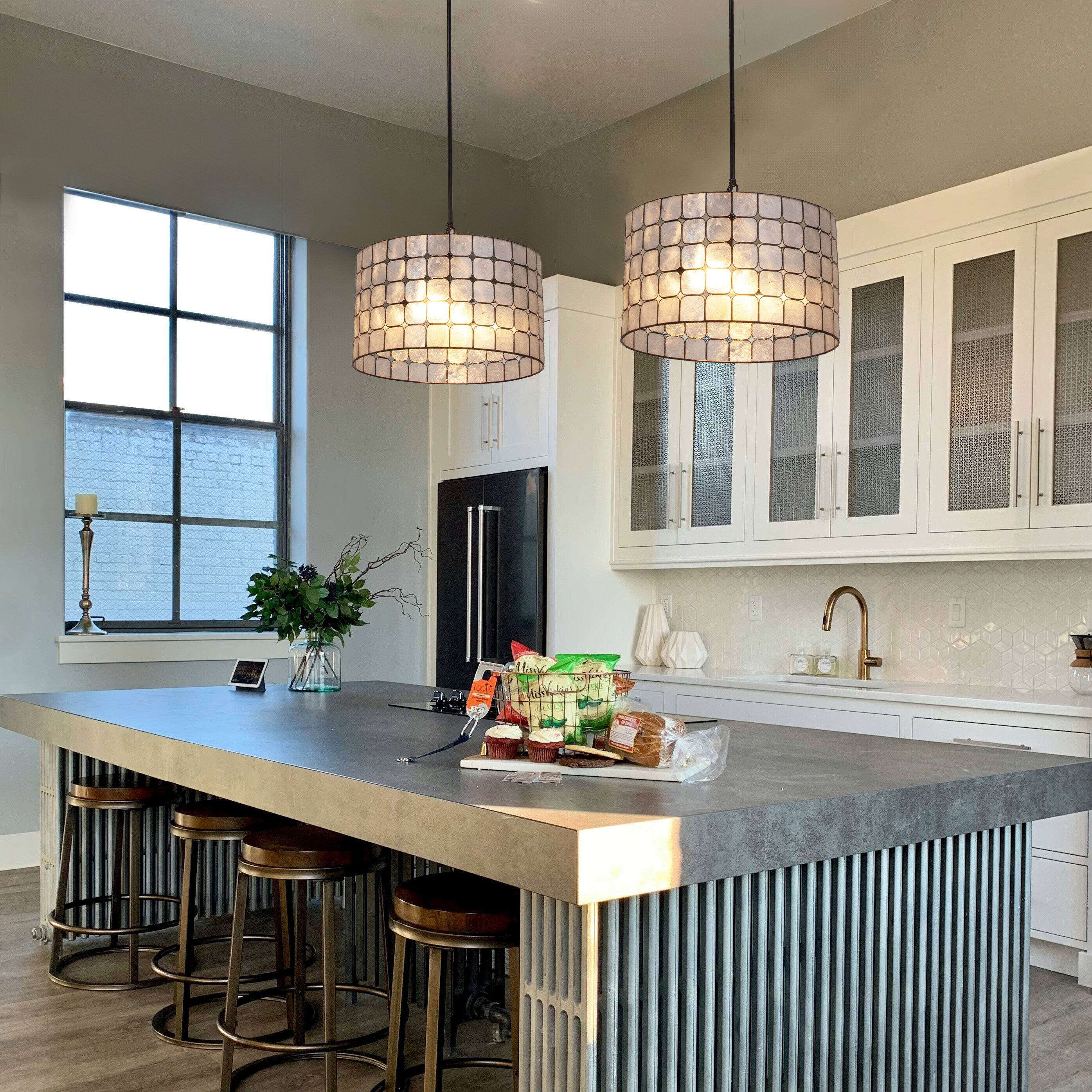 Hello Honey® Emma Capiz Black Finish Pendant Lamp