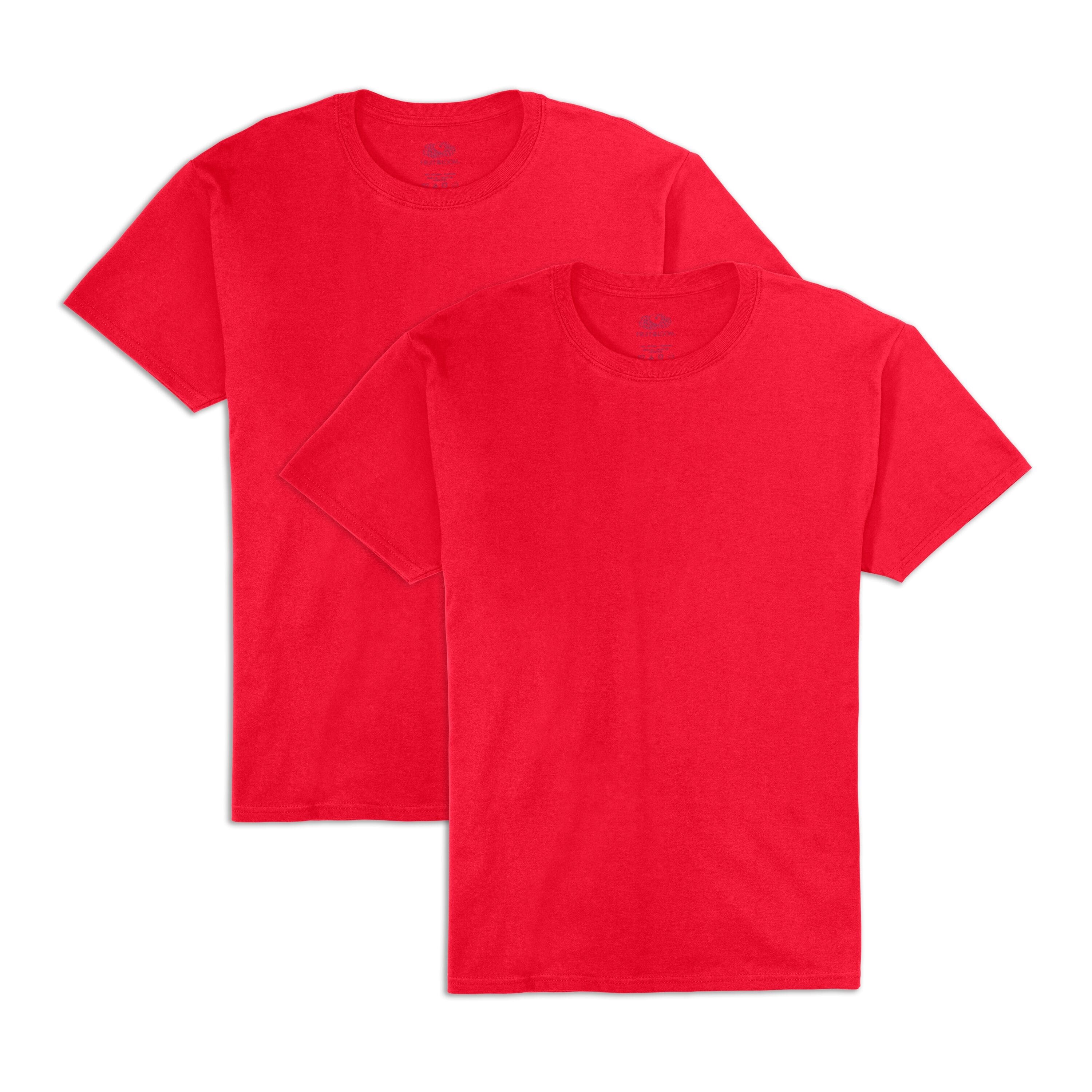 Fruit of the Loom EverSoft Mens Short Sleeve Crew T-Shirt 2 ct in True Red | Small - D615765S - Shirts and Tops Get the Fruit of the Loom EverSoft Mens Short Slee sku D615765S