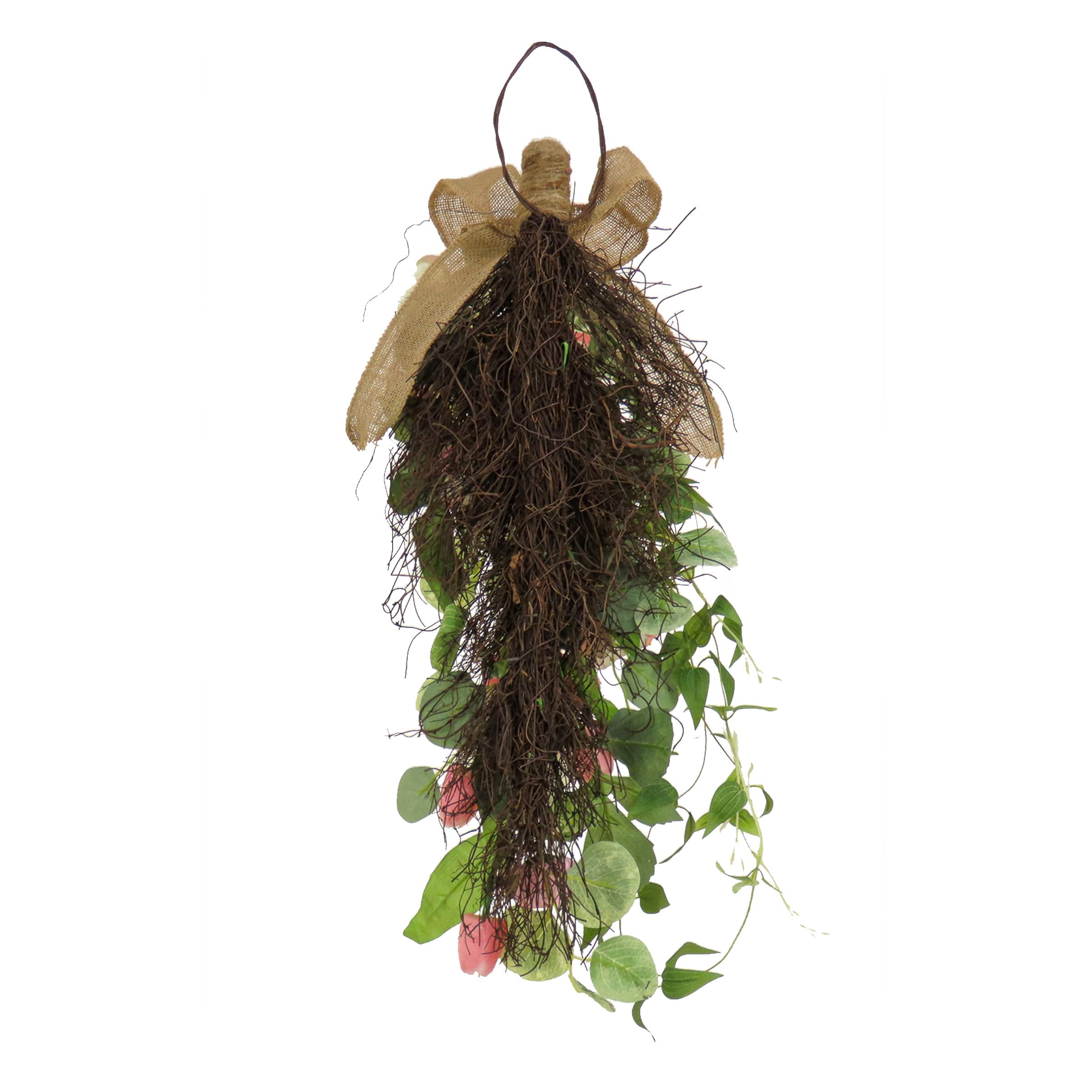 26" Hydrangeas, Tulips & Eucalyptus Swag