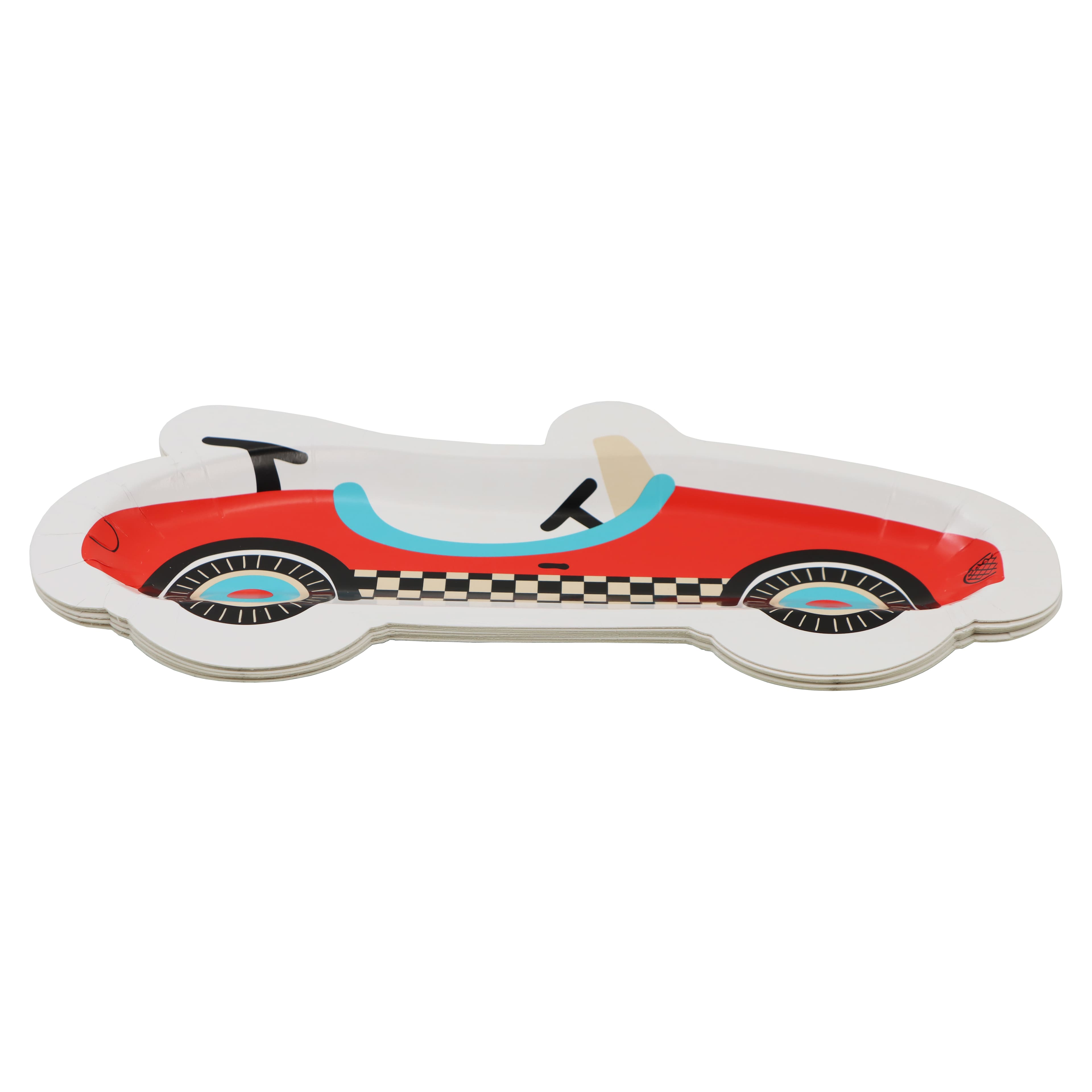 9&#x22; Red Car Shaped Plates, 8ct. by Celebrate It&#x2122;