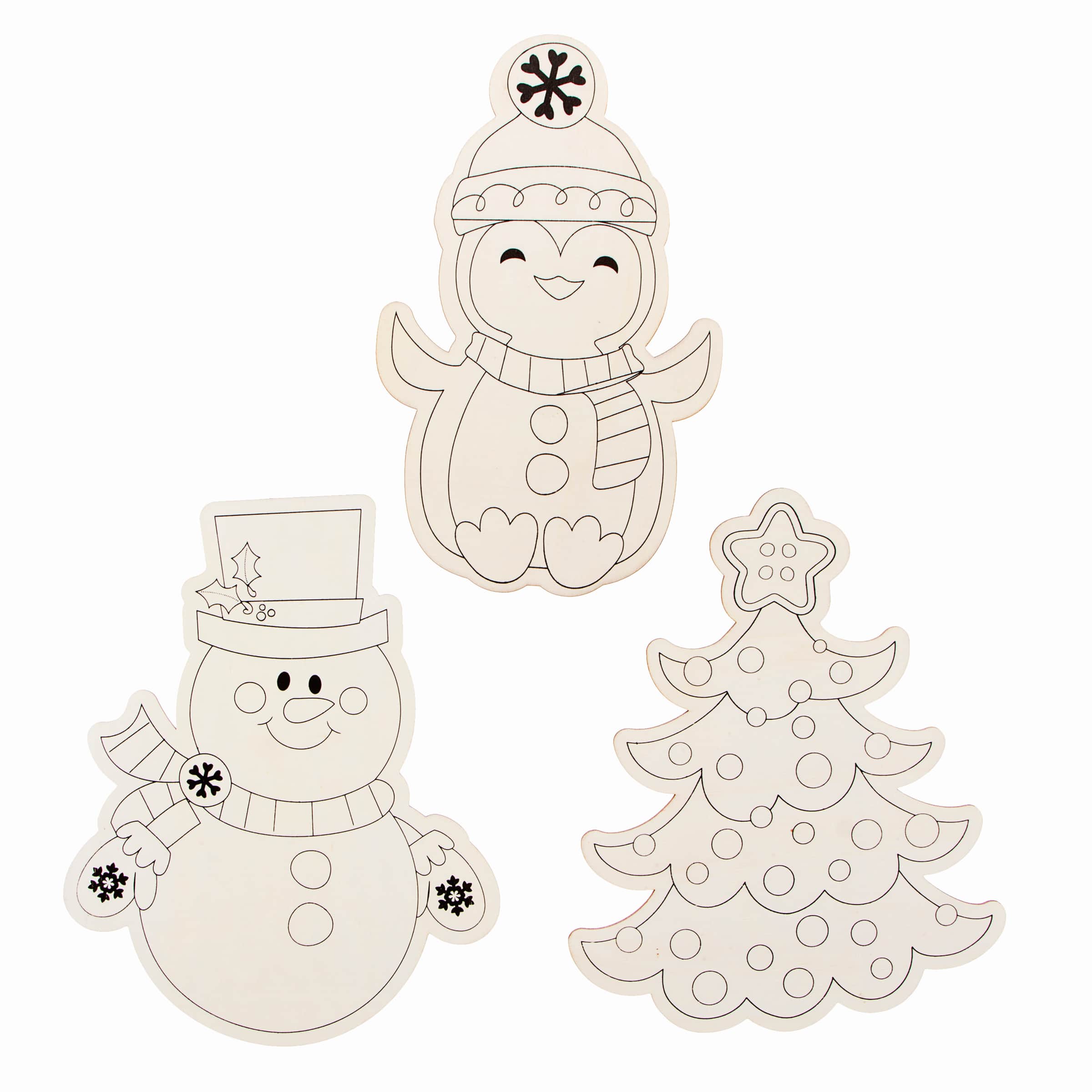 Assorted Darice® Christmas Wood Color Ins