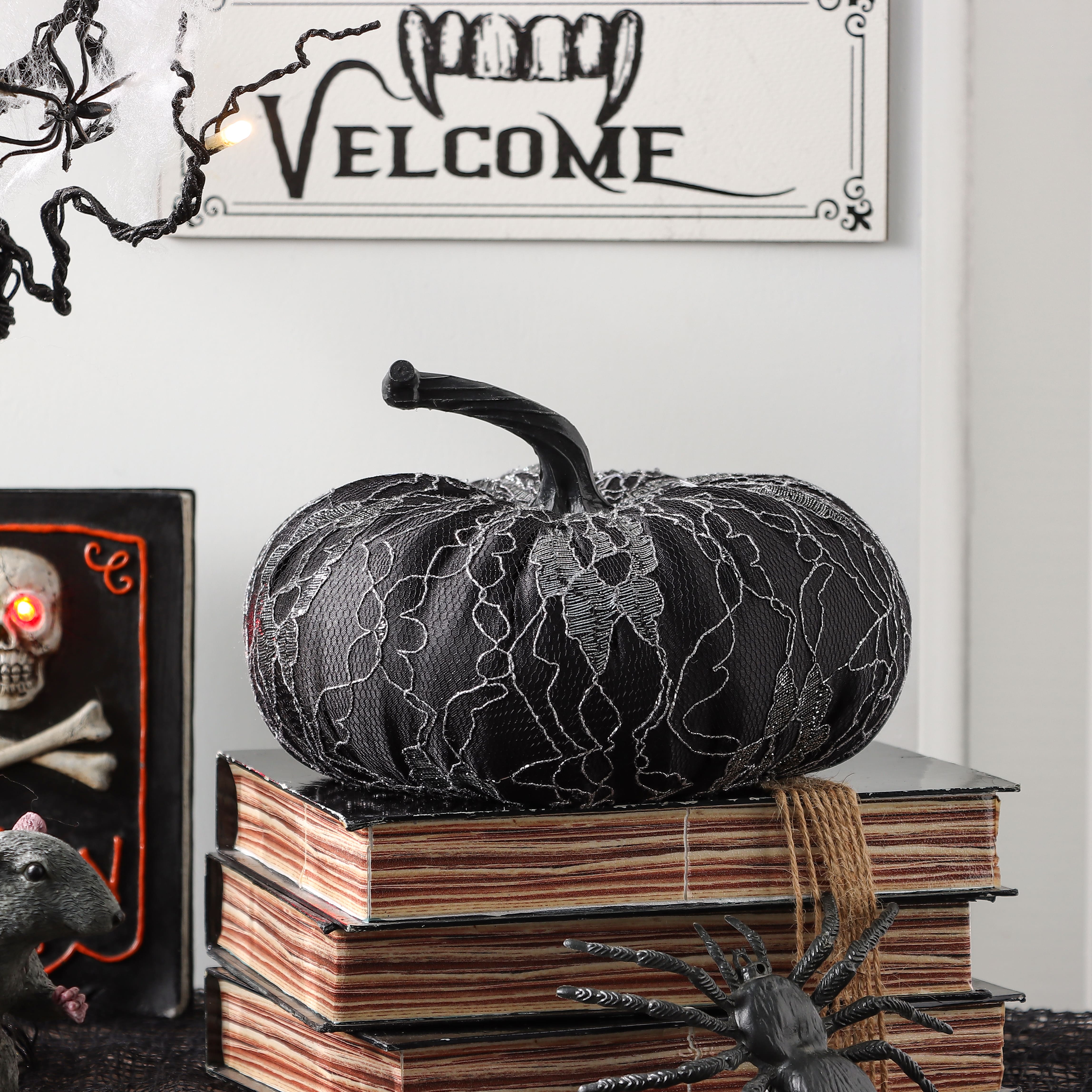 Assorted 7&#x22; Lace Net Tabletop Fabric Pumpkin, 1pc. by Ashland&#xAE;