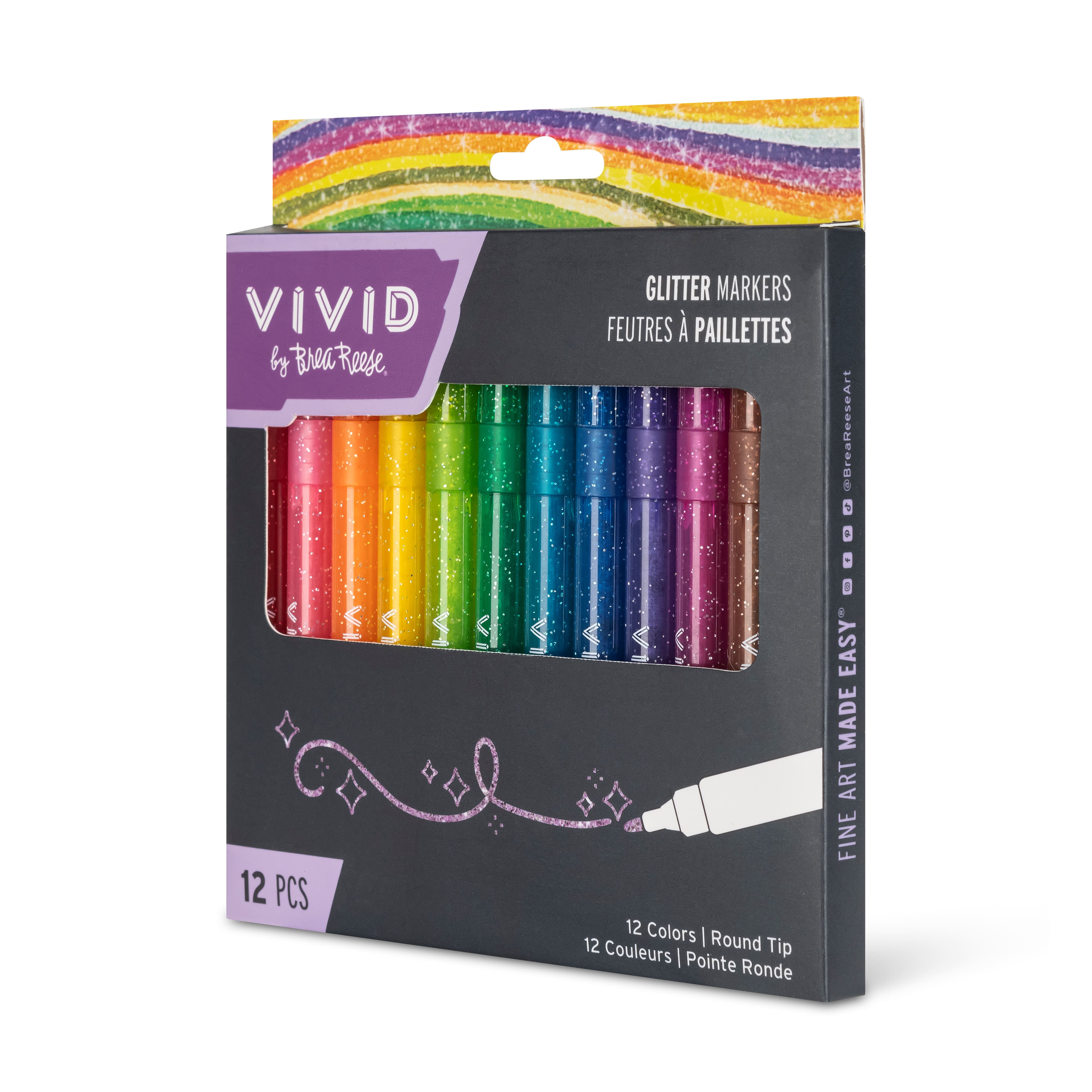 VIVID by Brea Reese® Glitter Markers Set