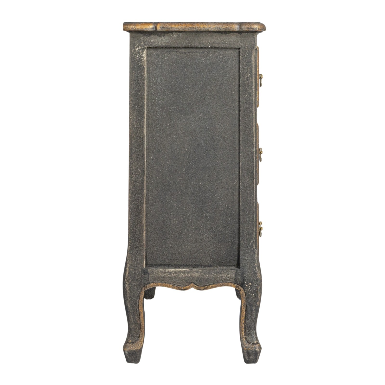 Distressed Black Wood Dresser Cabinet