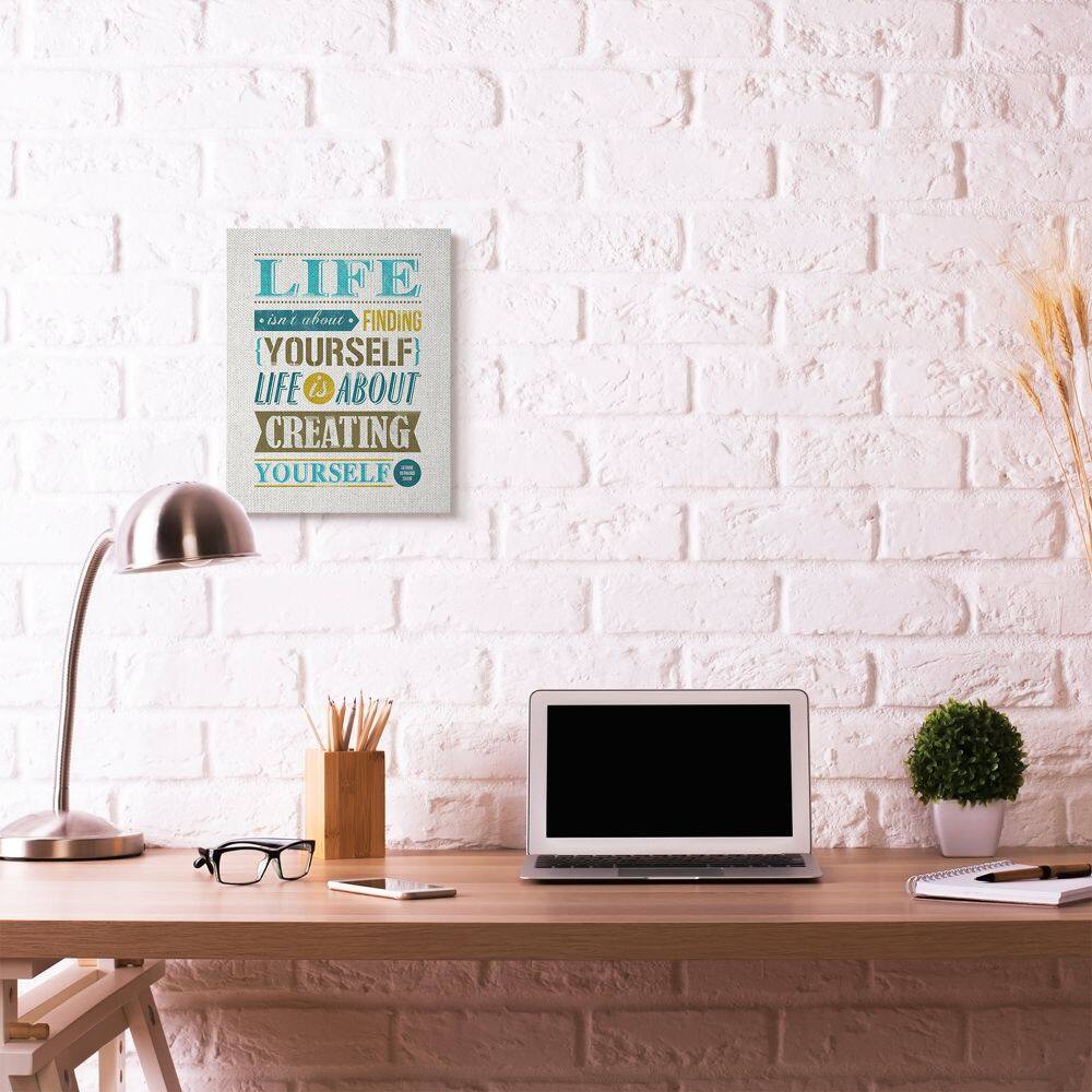Stupell Industries Creating Yourself Inspirational Canvas Wall Art