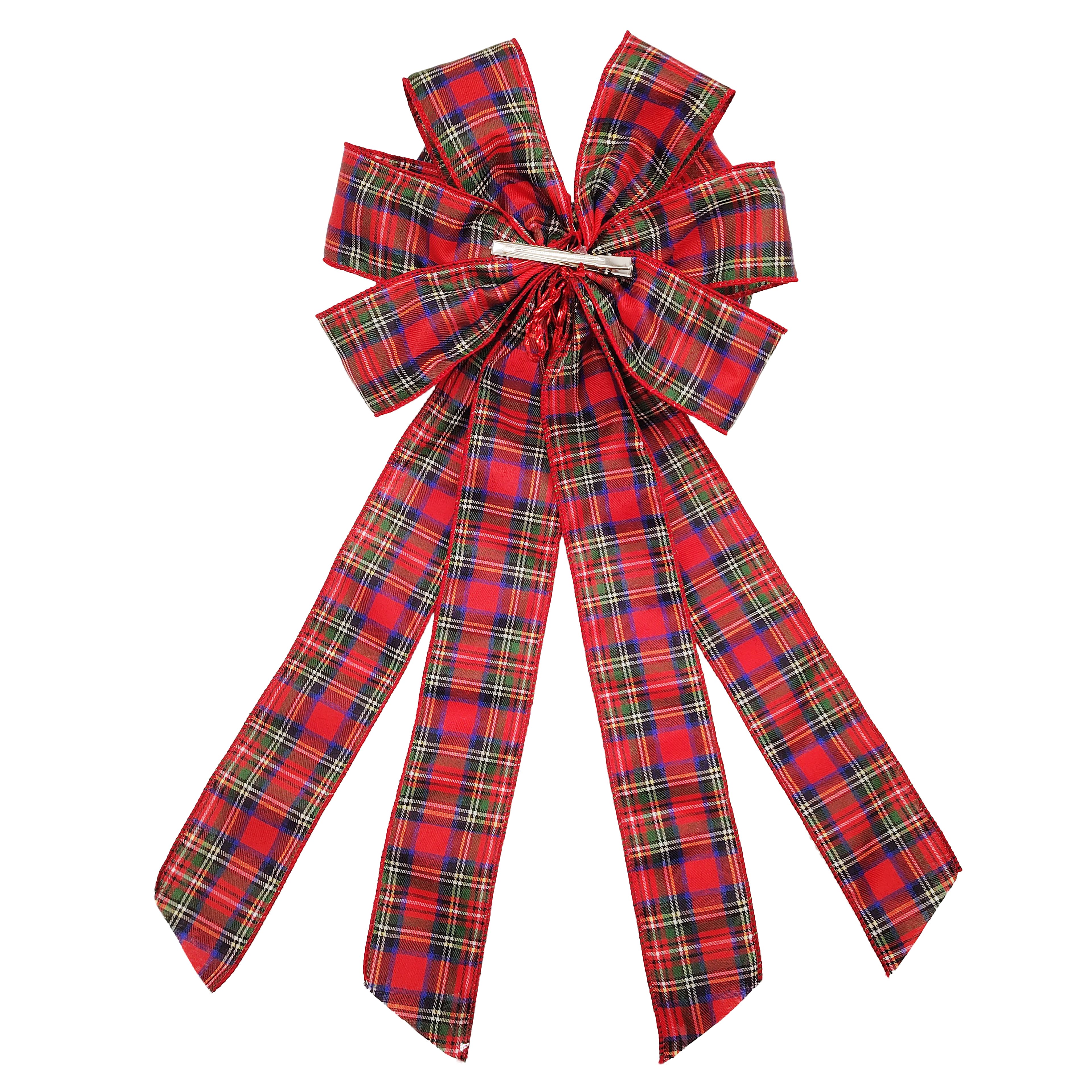 20.5&#x22; Red Tartan Plaid Tree Bow by Celebrate It&#xAE;