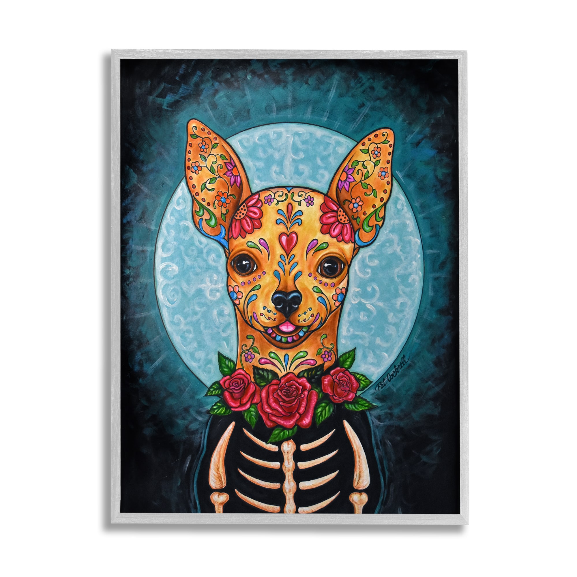 Stupell Industries Day of Dead Chihuahua Framed Giclee Art