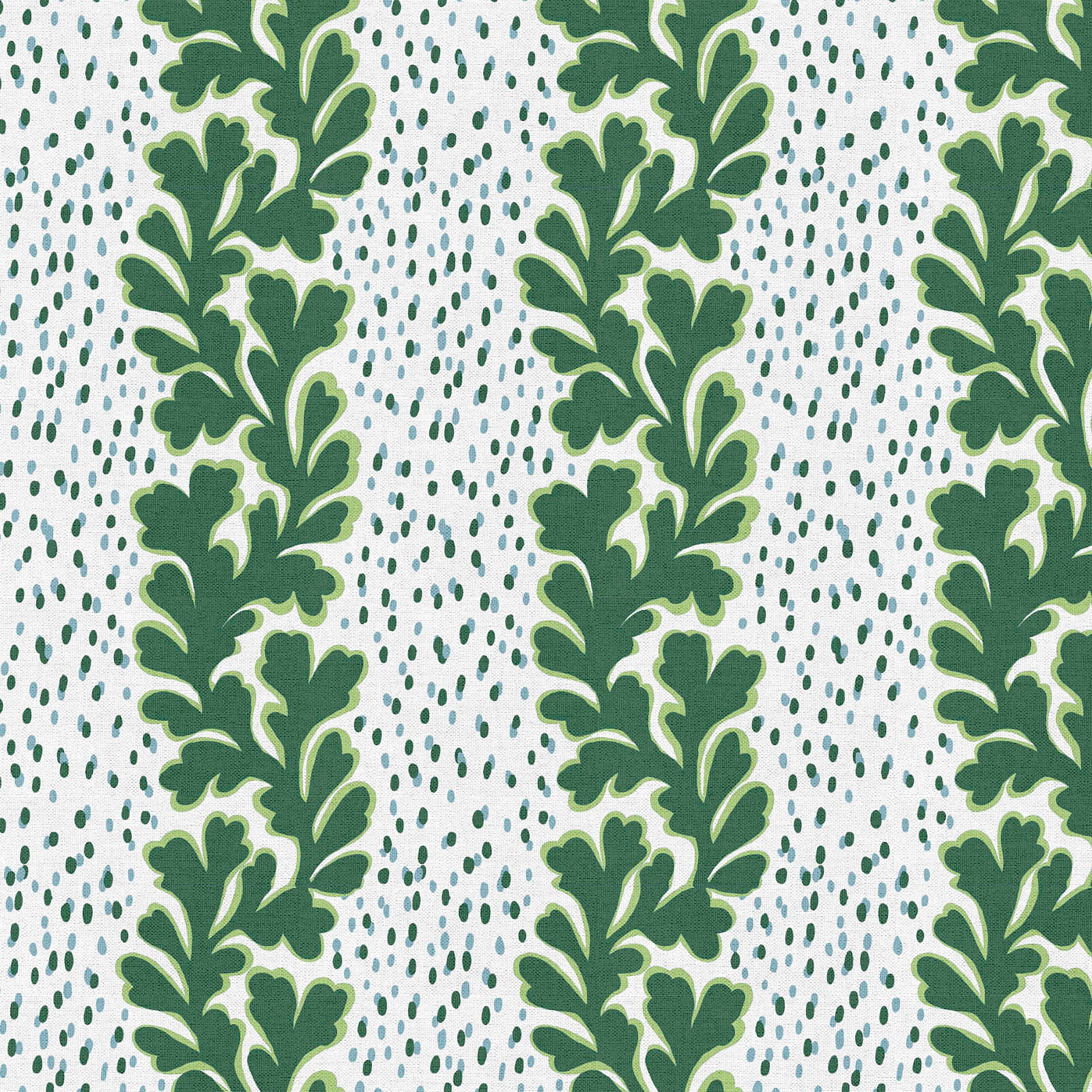 Madcap Cottage Prints Charming Green Coral Reef Cotton Fabric