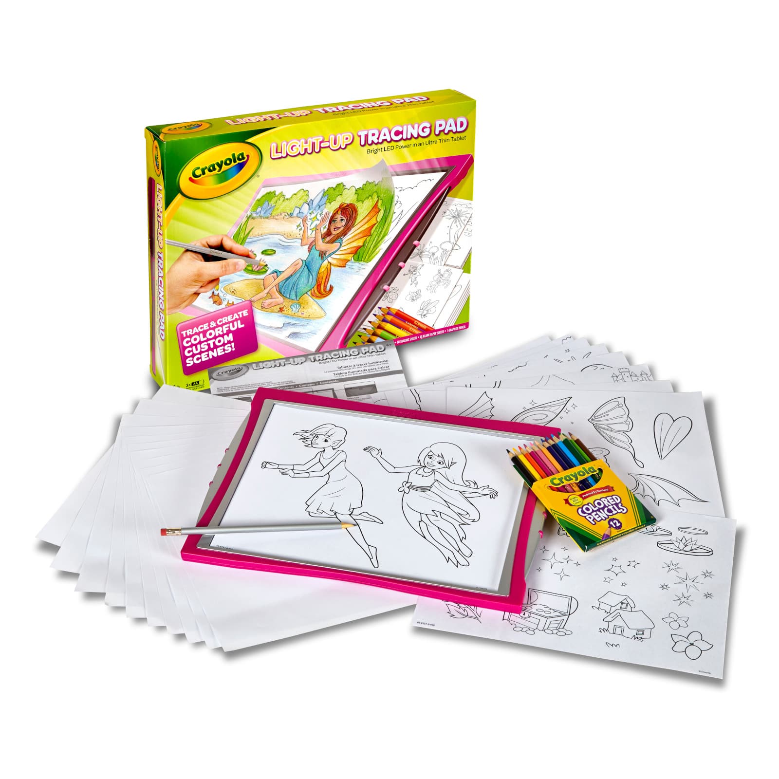 Crayola Light Up Tracing Pad - Pink, Drawing Pads for Kids, Kids Toys,  Light Box, Birthday Gifts for Girls & Boys, Ages 6+ [ Exclusive] :  Toys & Games 