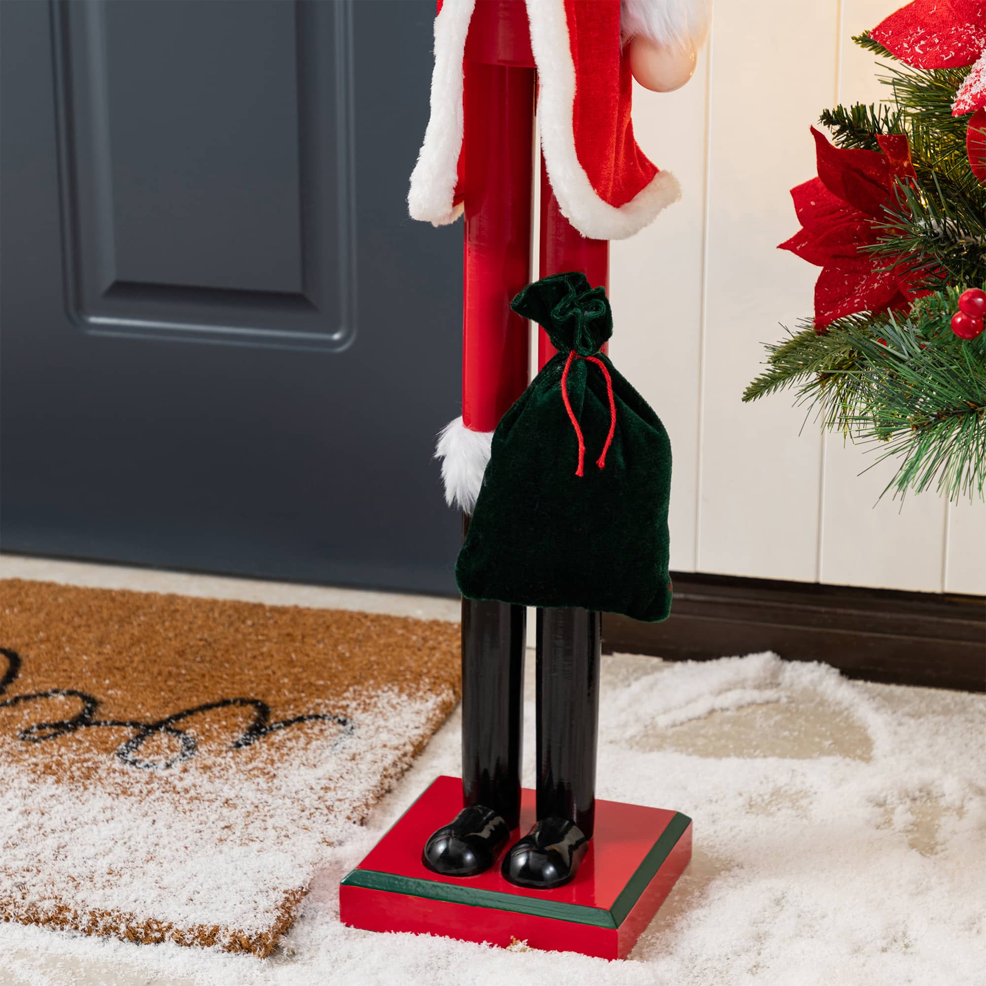 Glitzhome® 42"H Wooden Christmas Santa Nutcracker
