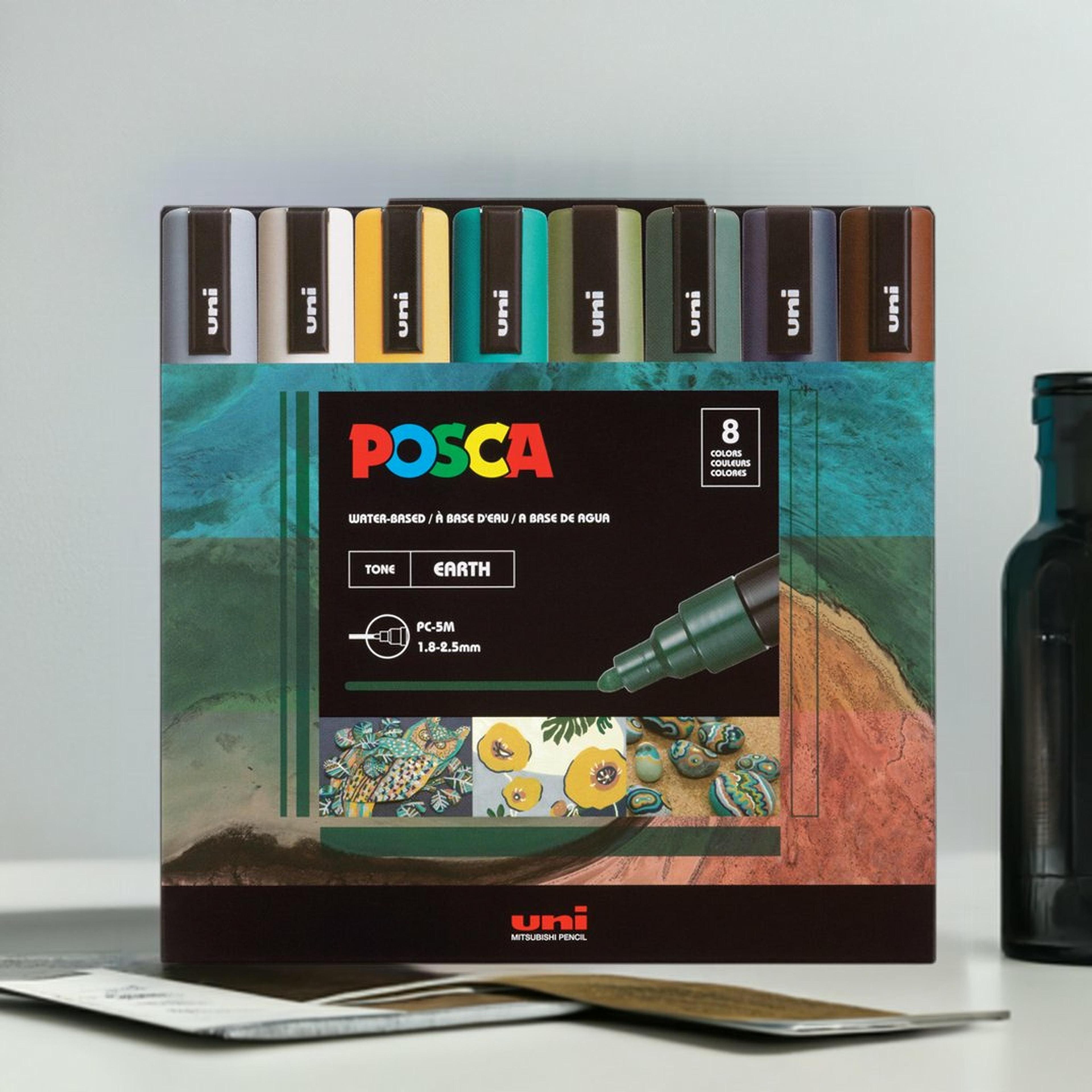 POSCA PC-5M Medium Tip Earth Tones Paint Marker Set