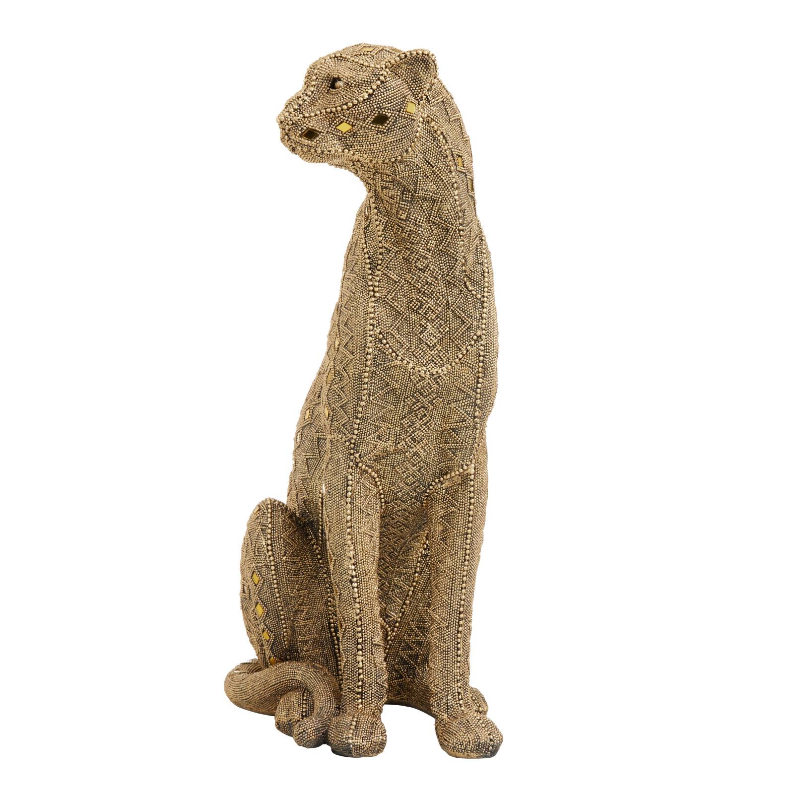 CosmoLiving by Cosmopolitan Gold Polystone Glam Sculpture, 21" x 8" x 14"