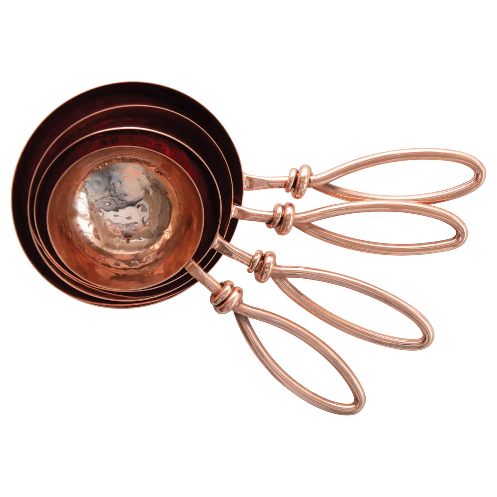 Hello Honey&#xAE; Hammered Stainless Steel Scoops with Leather Tie Set