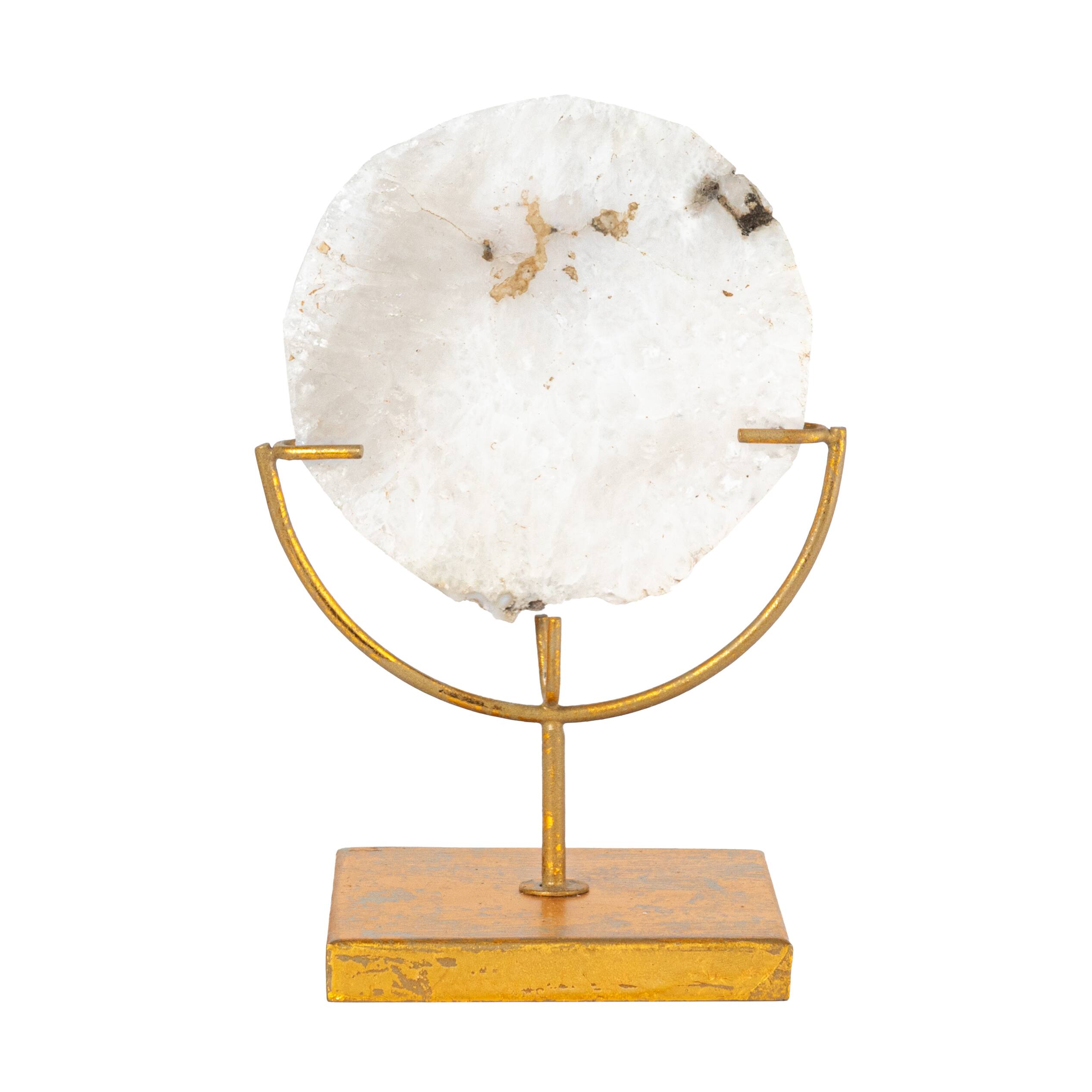 Hello Honey&#xAE; Natural Agate Decor On Stand (Each One Will Vary)