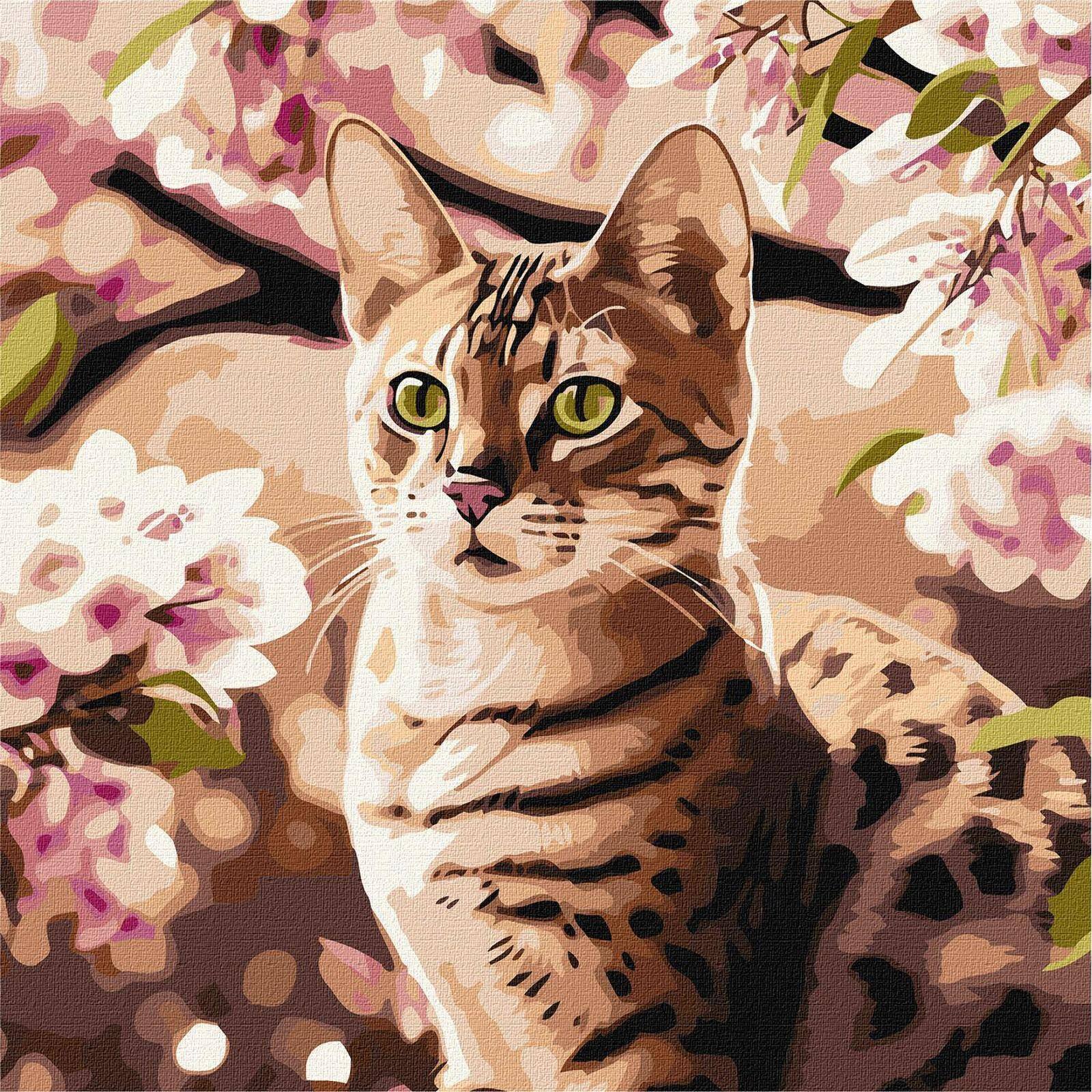 Ideyka Kitten in the Garden Painting by Numbers Kit