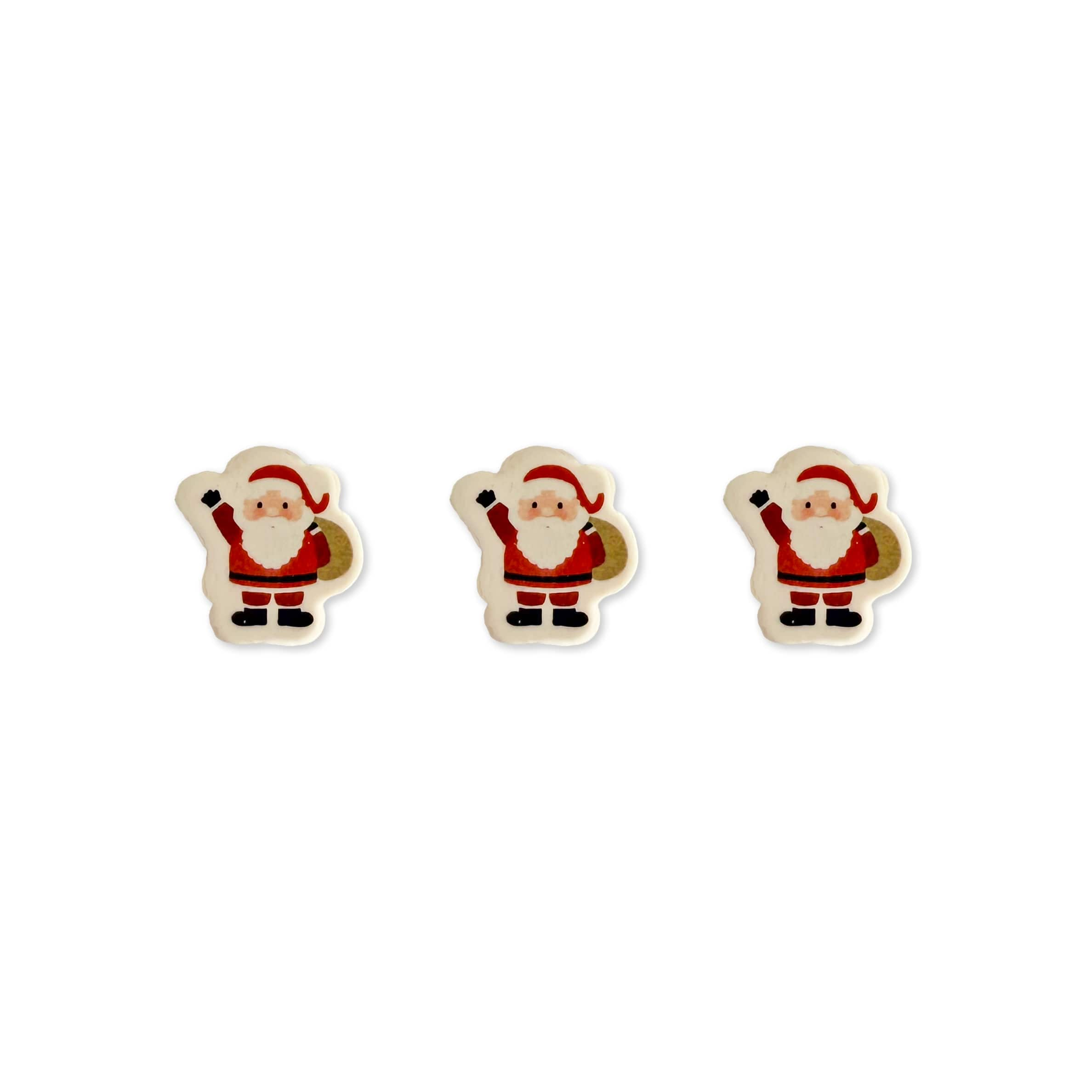 Sprinkle Pop Santas Icing Decorations, 12ct.