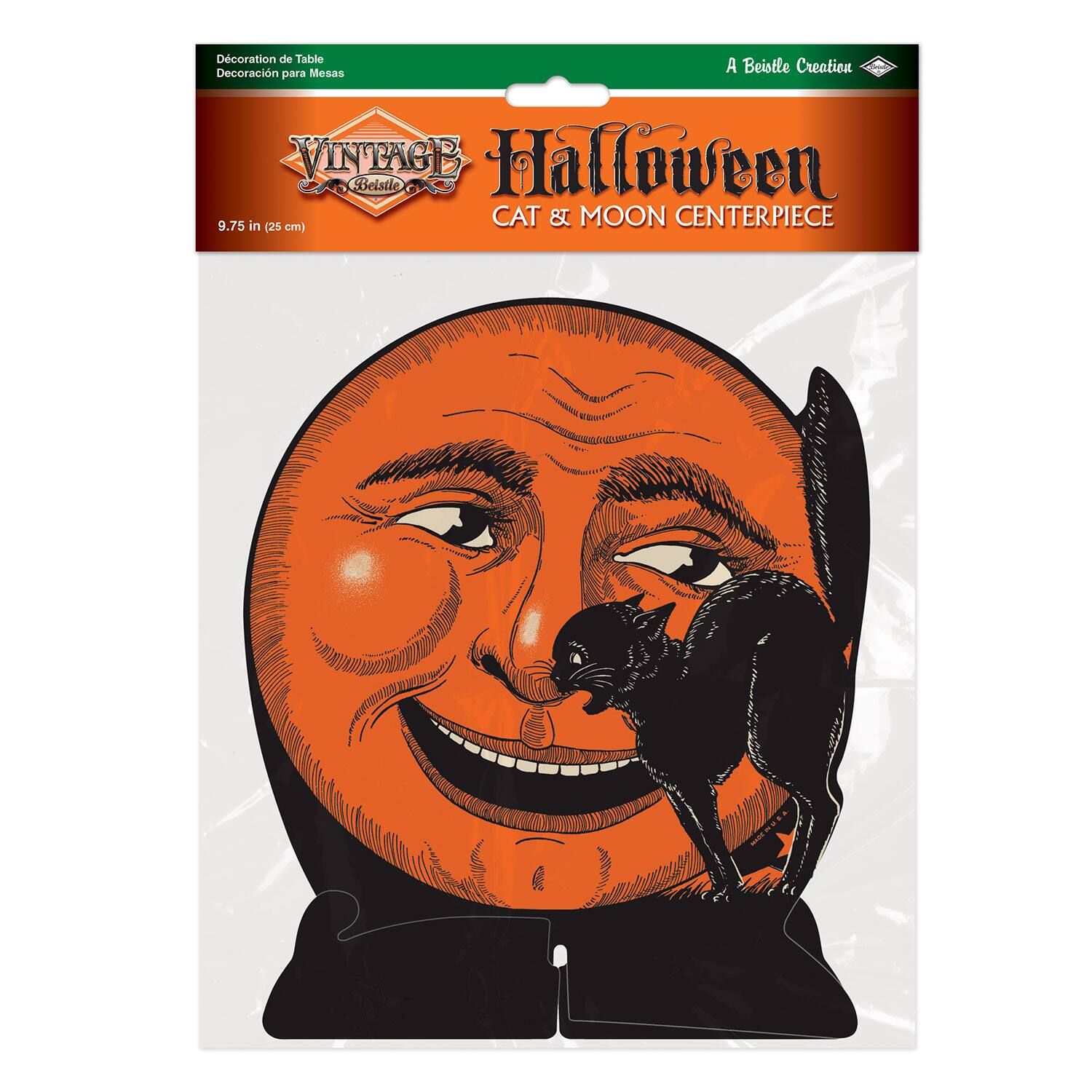 Beistle Vintage Halloween Cat &#x26; Moon Centerpieces