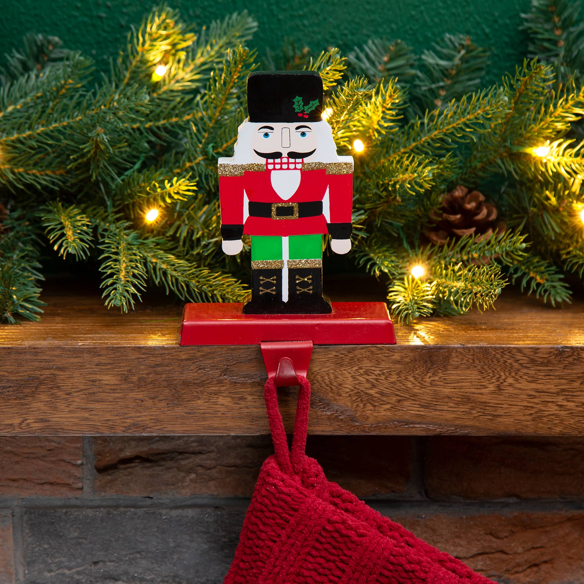 Glitzhome® 7" Nutcracker Stocking Holder Michaels