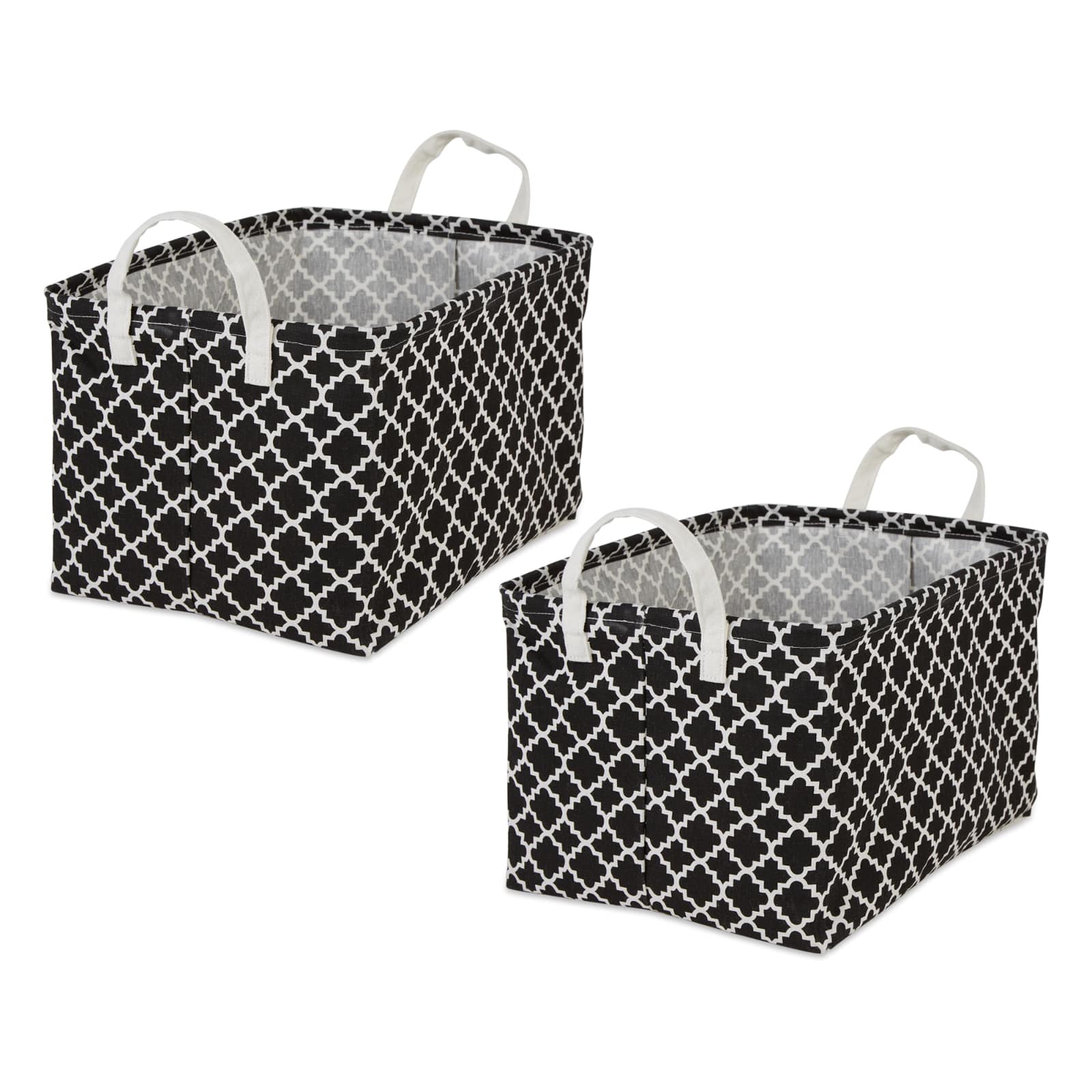 DII® Extra Large Lattice PE-Coated Cotton Polyester Laundry Bin, 2ct.