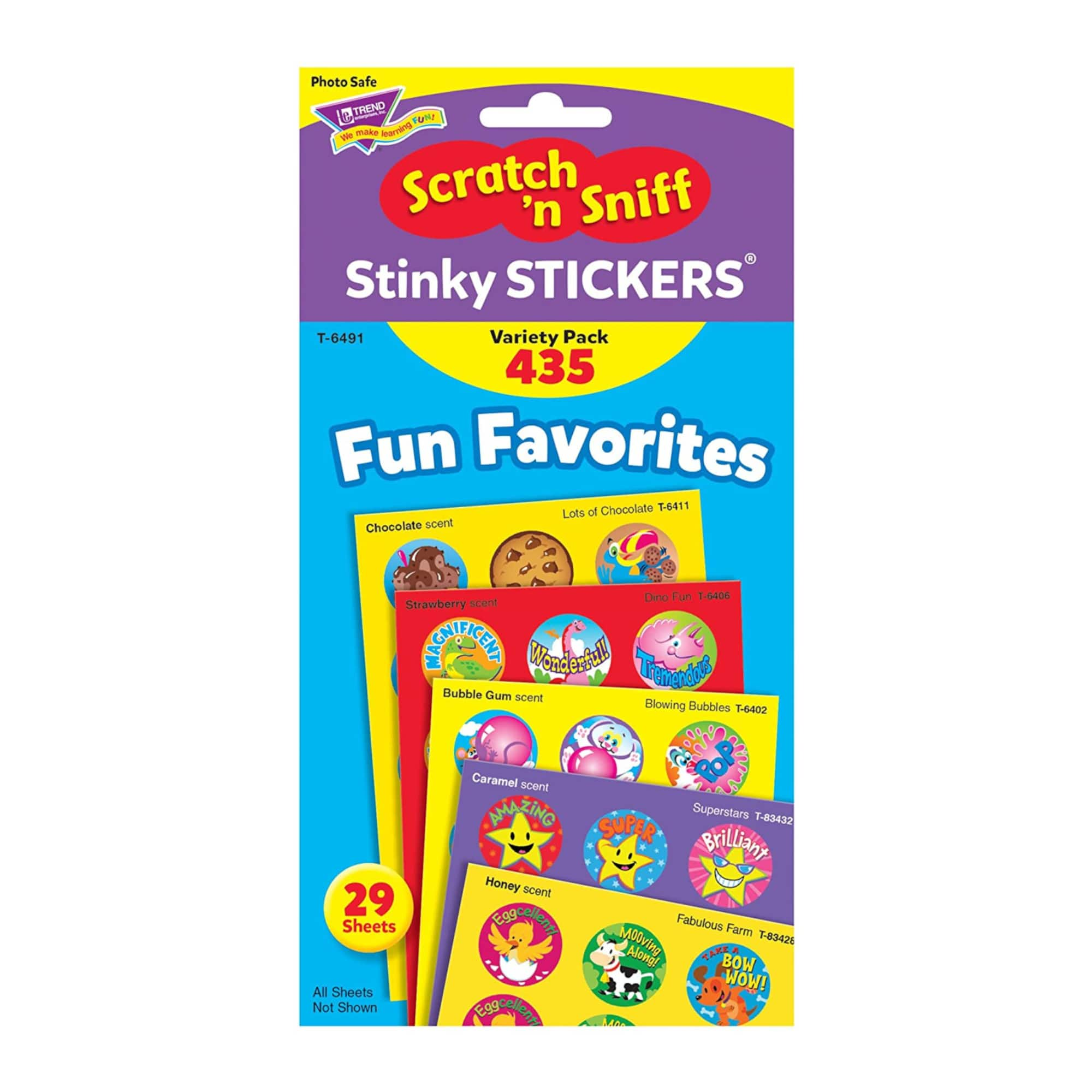 Trend Enterprises&#xAE; Fun Favorites Scented Stickers Variety Pack