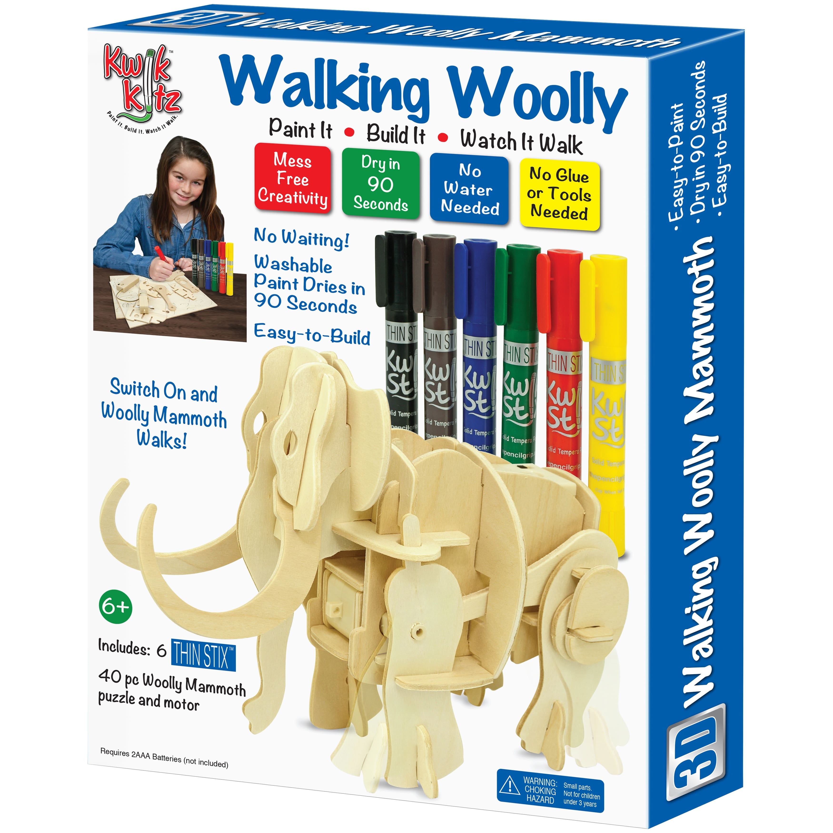 Kwik Kitz&#x2122; 3D Walking Woolly Mammoth Kit
