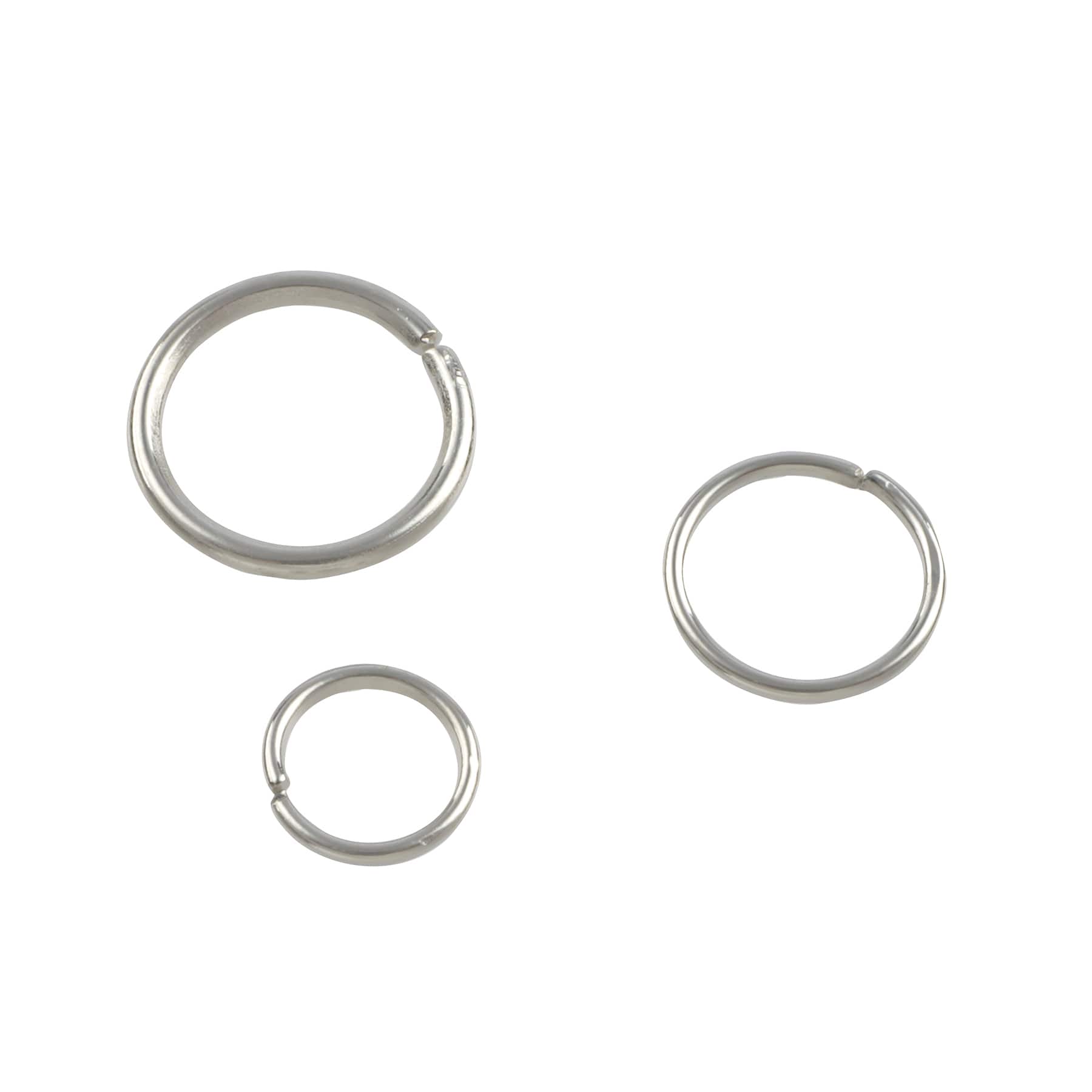 12 Packs: 200 ct. (2,400 total) Rhodium Jump Rings by Creatology™