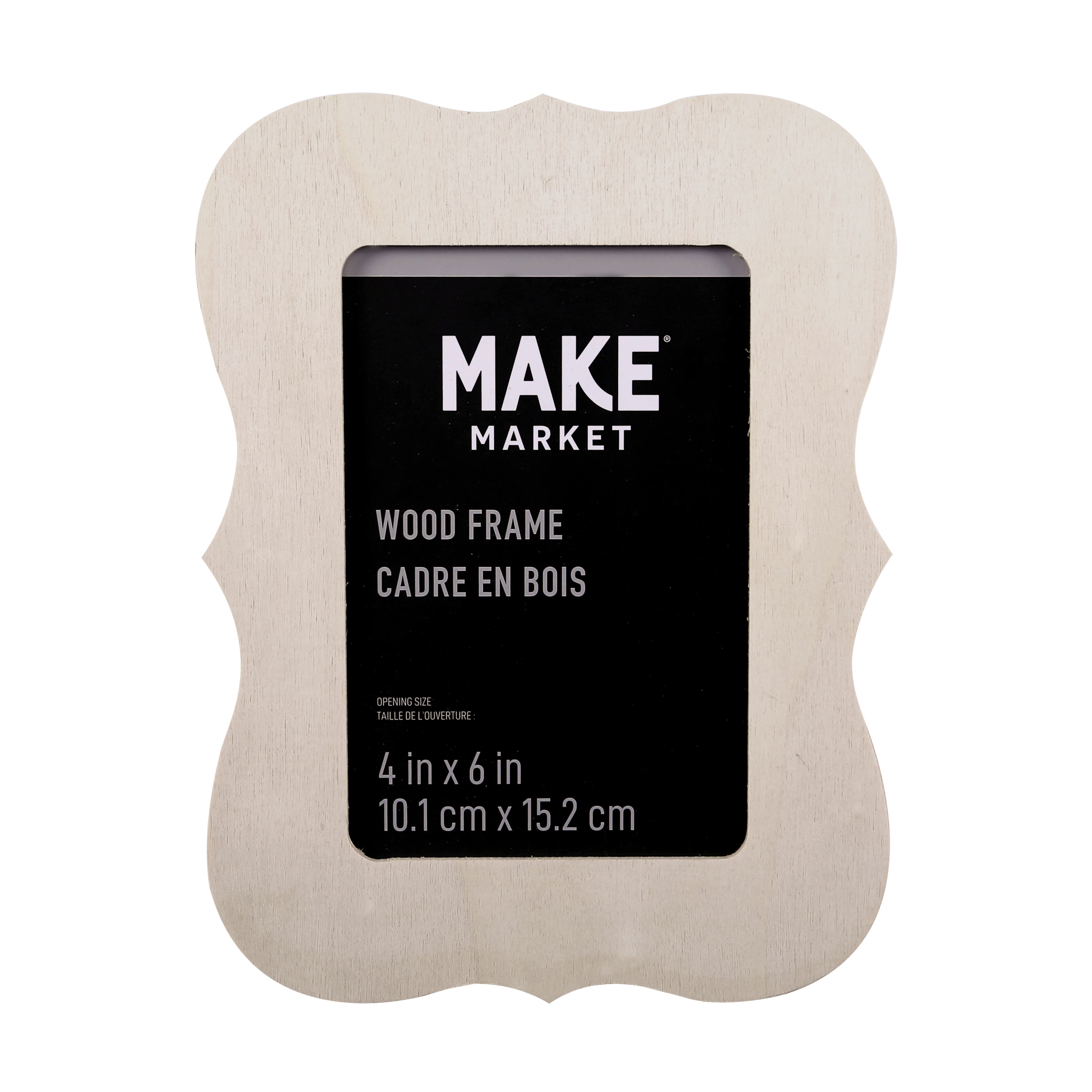 24 Pack: 4&#x22; x 6&#x22; Ready-To-Finish Scalloped Edges Wood Frame by Make Market&#xAE;