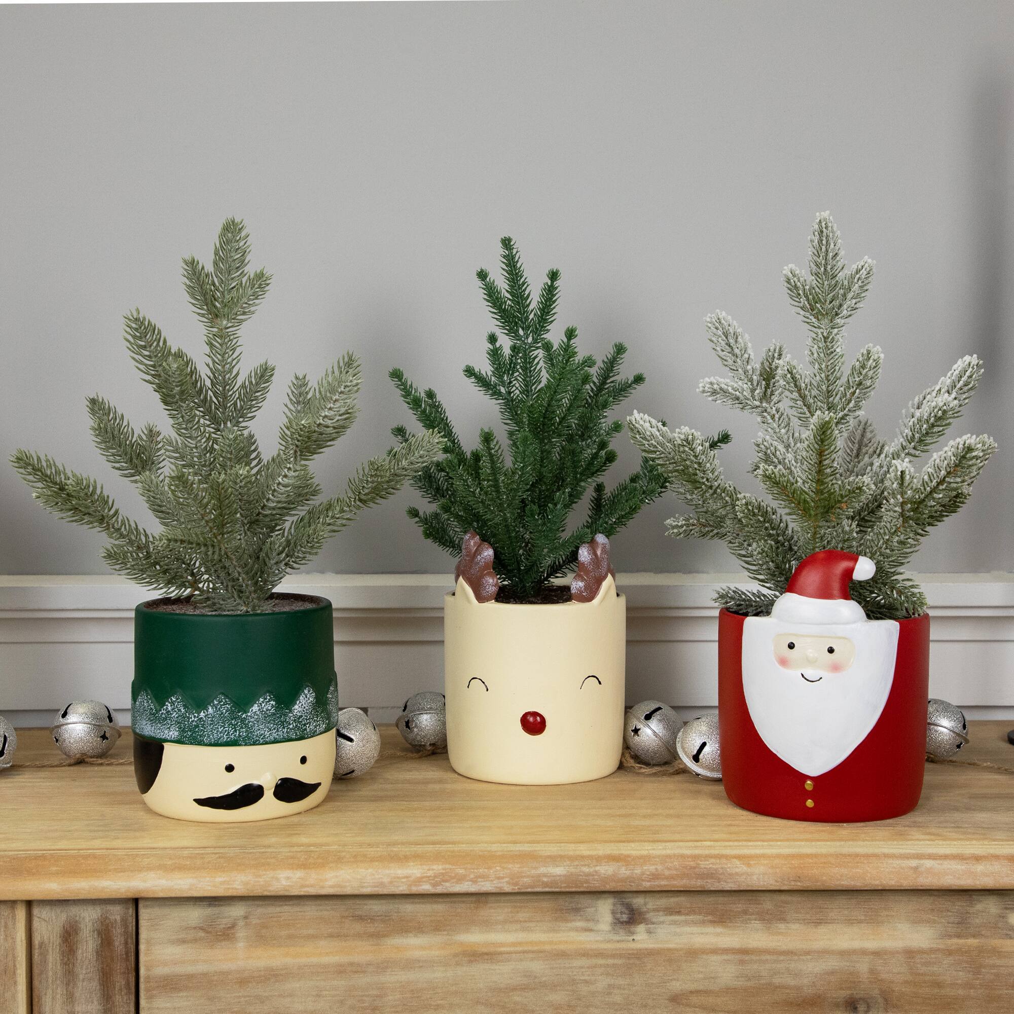 14.25" Unlit Mini Artificial Christmas Tree in Reindeer