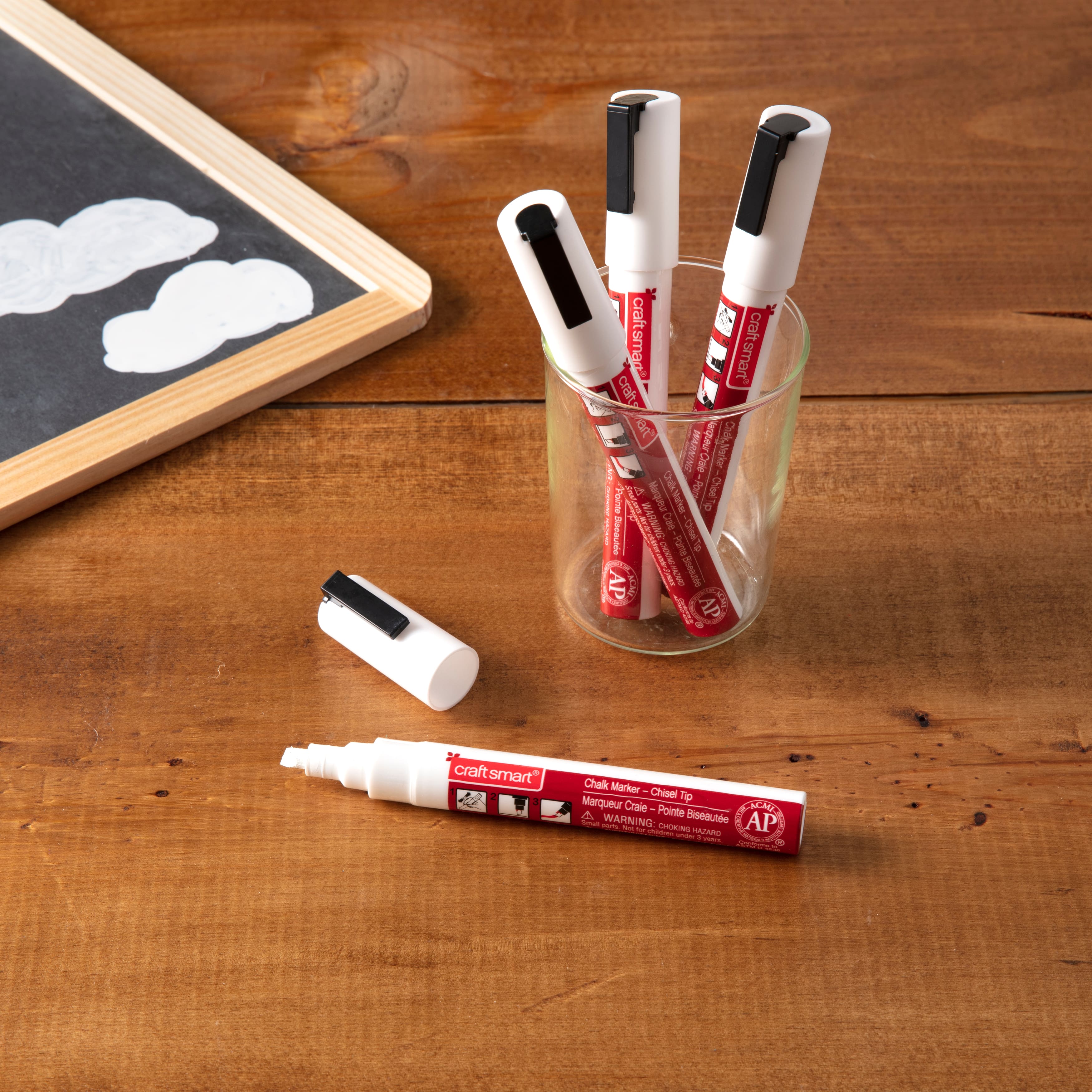 White Chisel Tip Chalk Marker Set by Craft Smart®