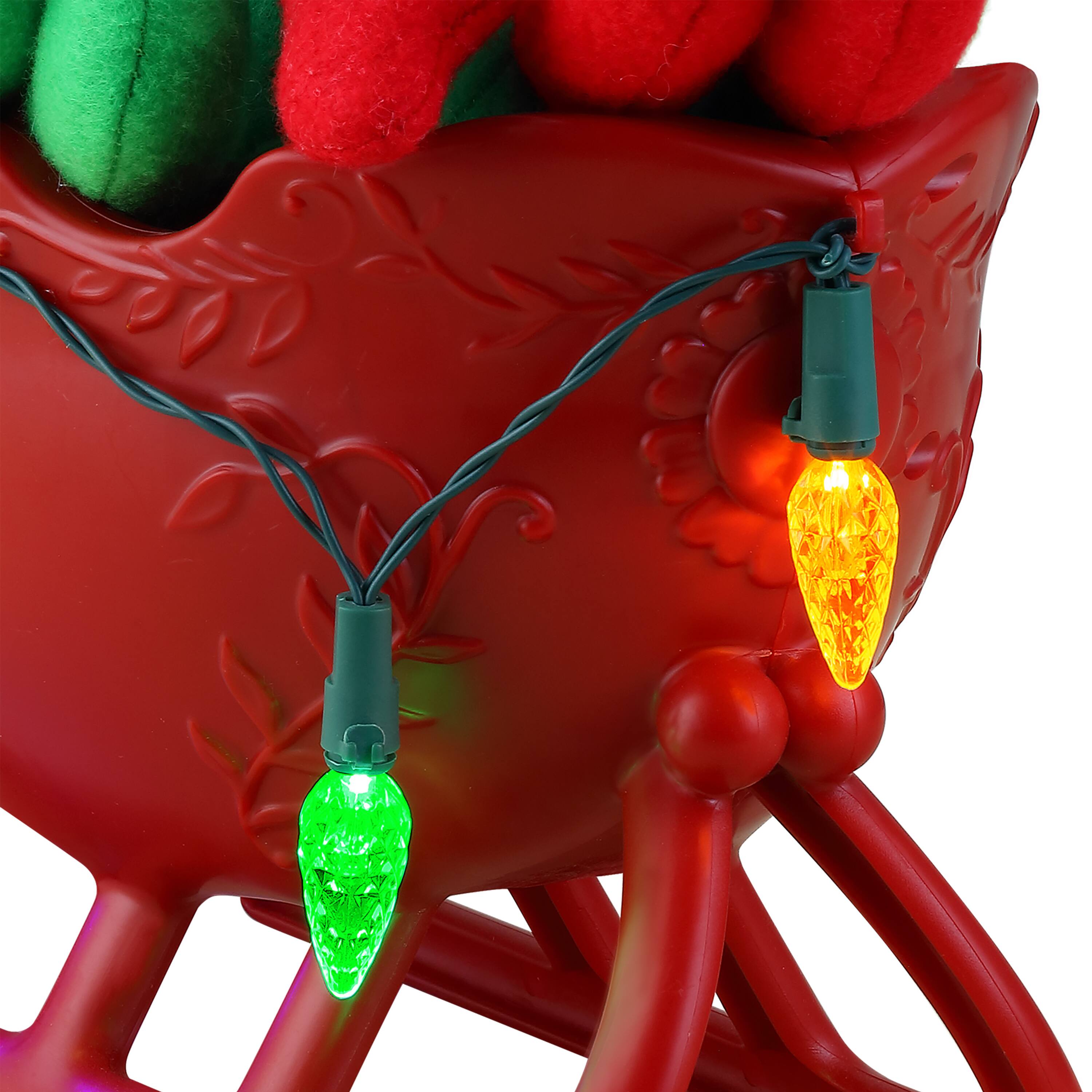 18" Santa's Elves Illuminated Sleigh Tabletop Accent