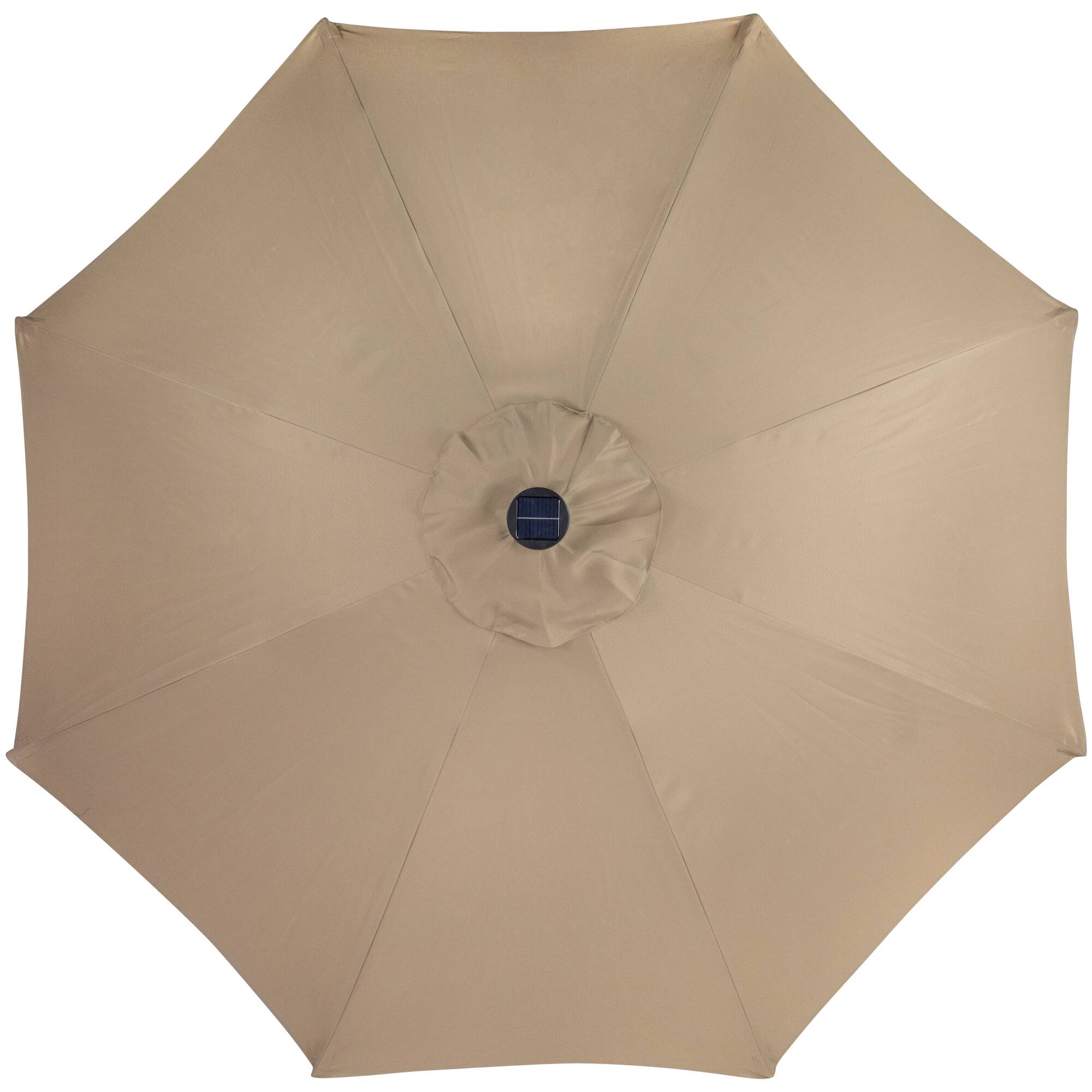 9ft. Solar Lighted Outdoor Patio Market Umbrella