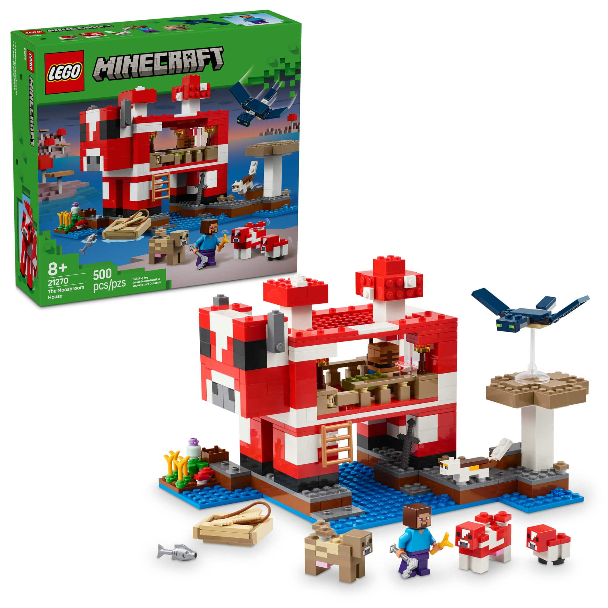 LEGO&#xAE; Minecraft&#xAE; The Mooshroom House Island Gamer Kit Toy for Kids 21270