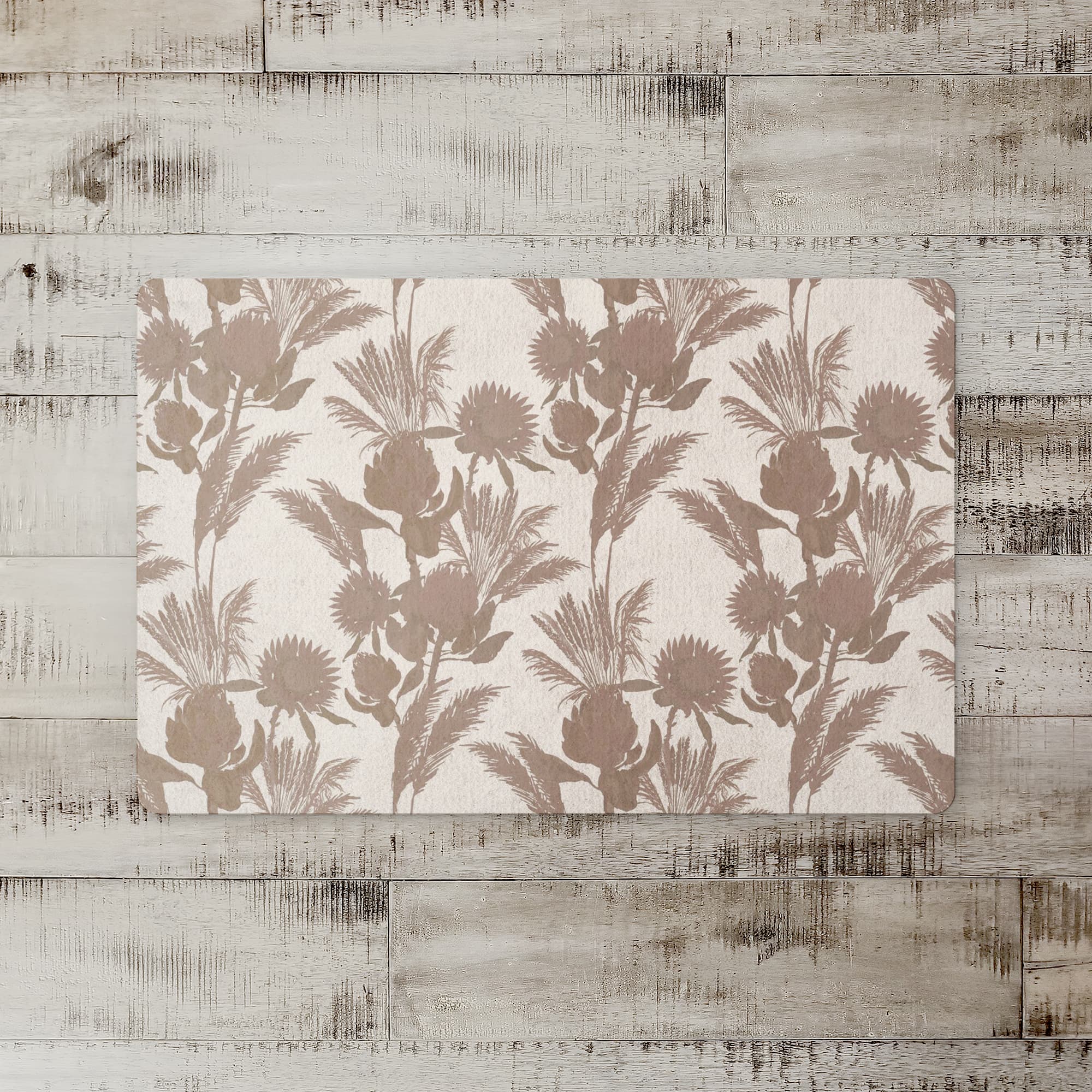 Tonal Protea Blooms Floor Mat