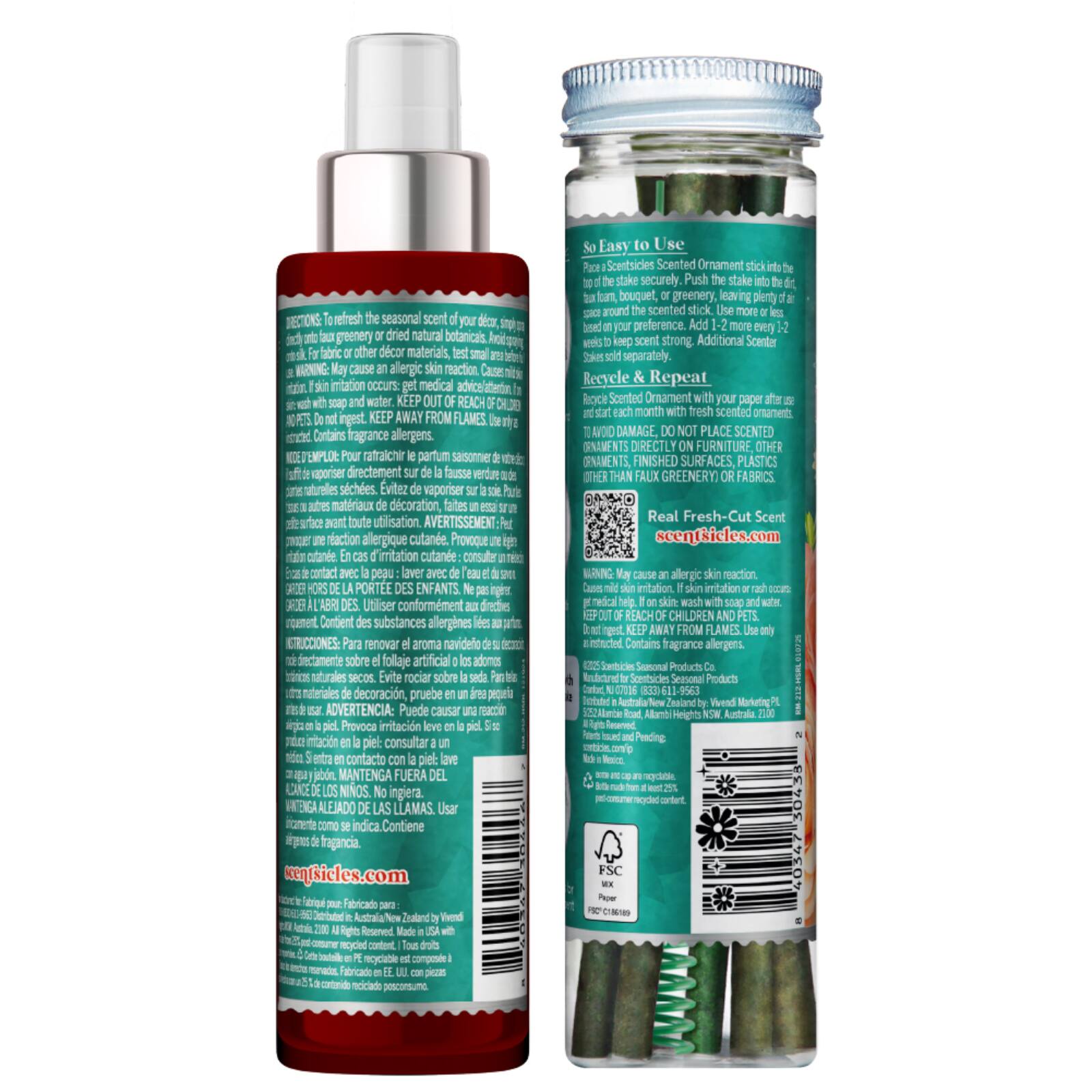 Scentsicles Stick Honeysuckle Rose and Scent Mister Honeysuckle Rose, 2 pack