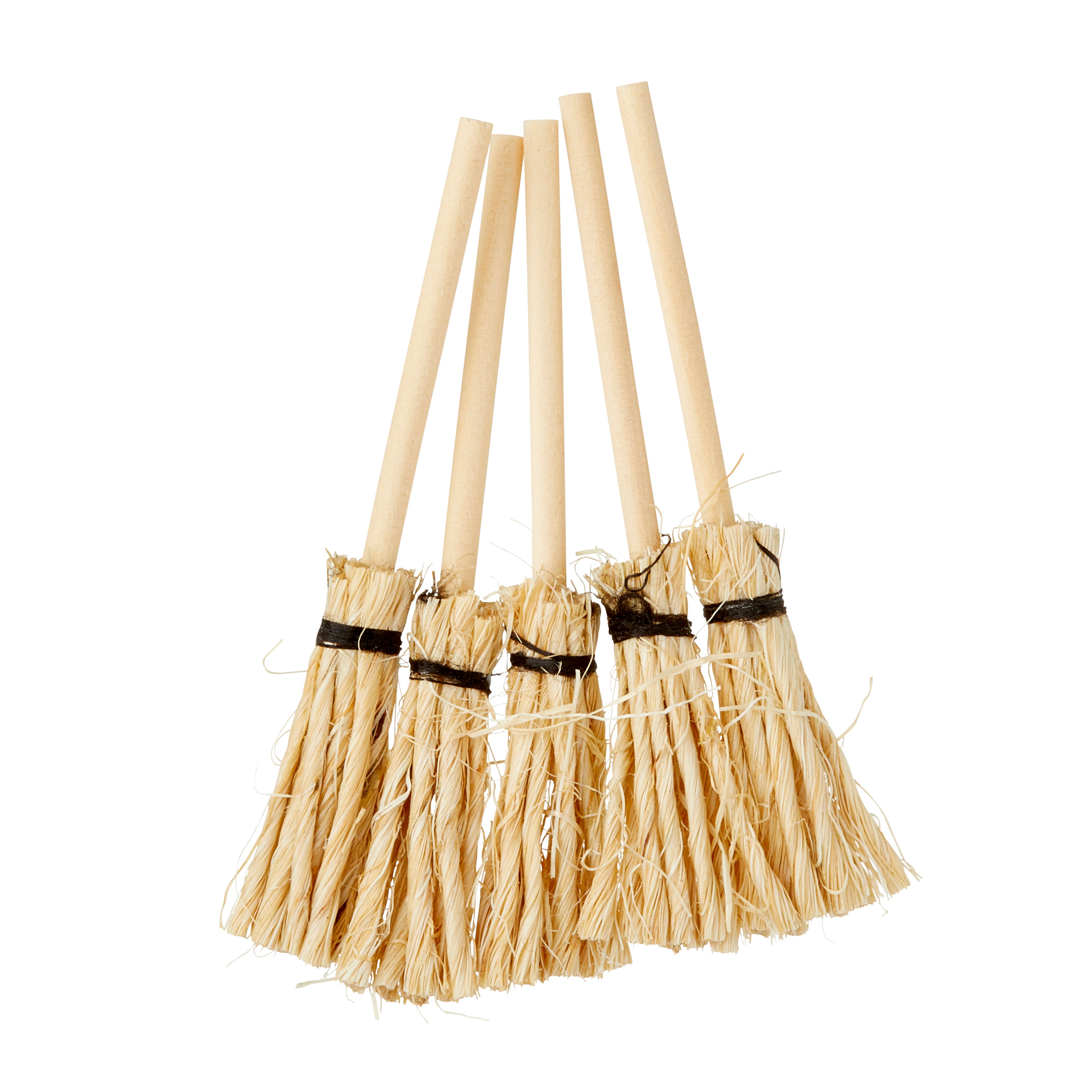 12 Packs: 5 ct. (60 total) Mini Wood Brooms by Make Market&#xAE;