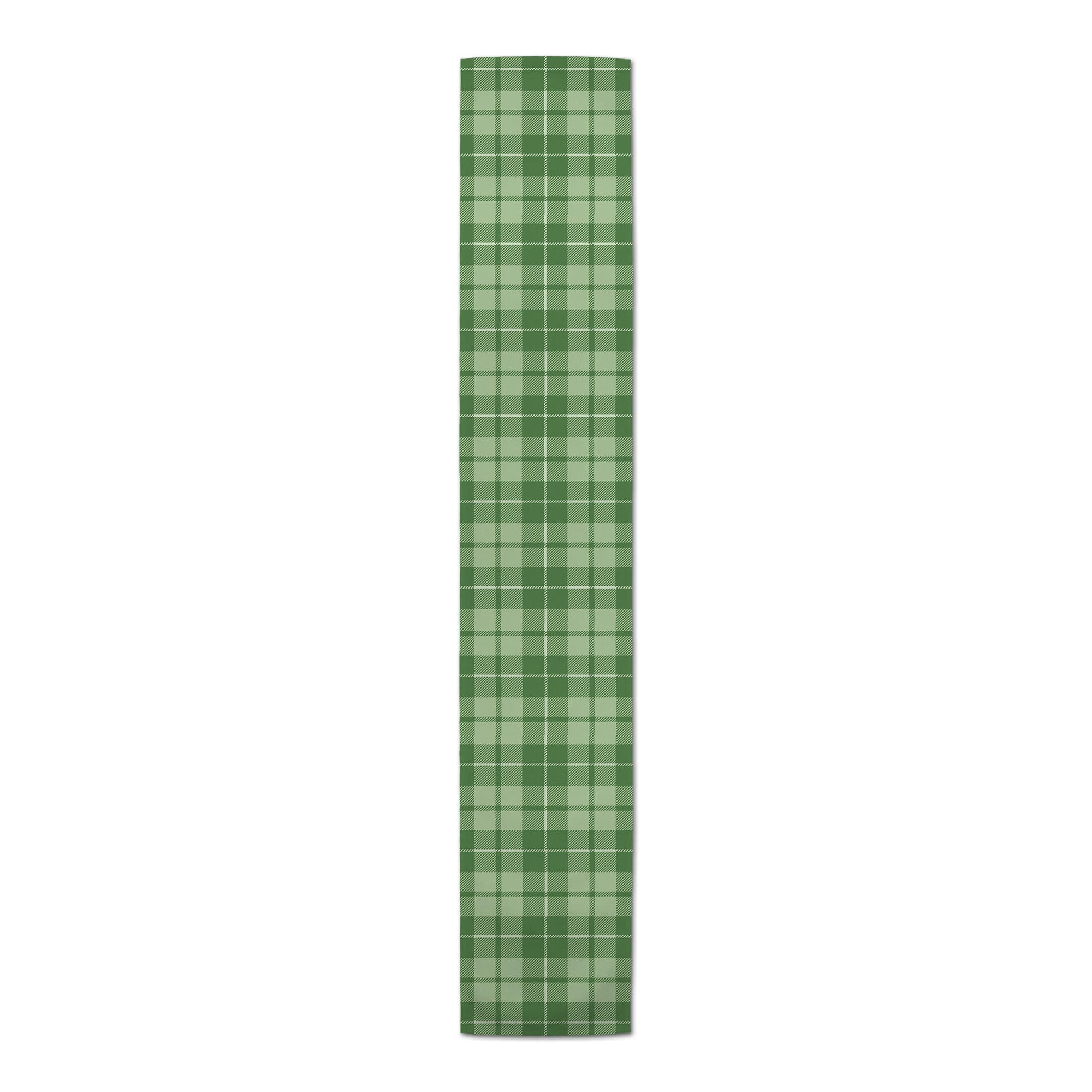 72" Green Plaid St. Patrick's Day Table Runner