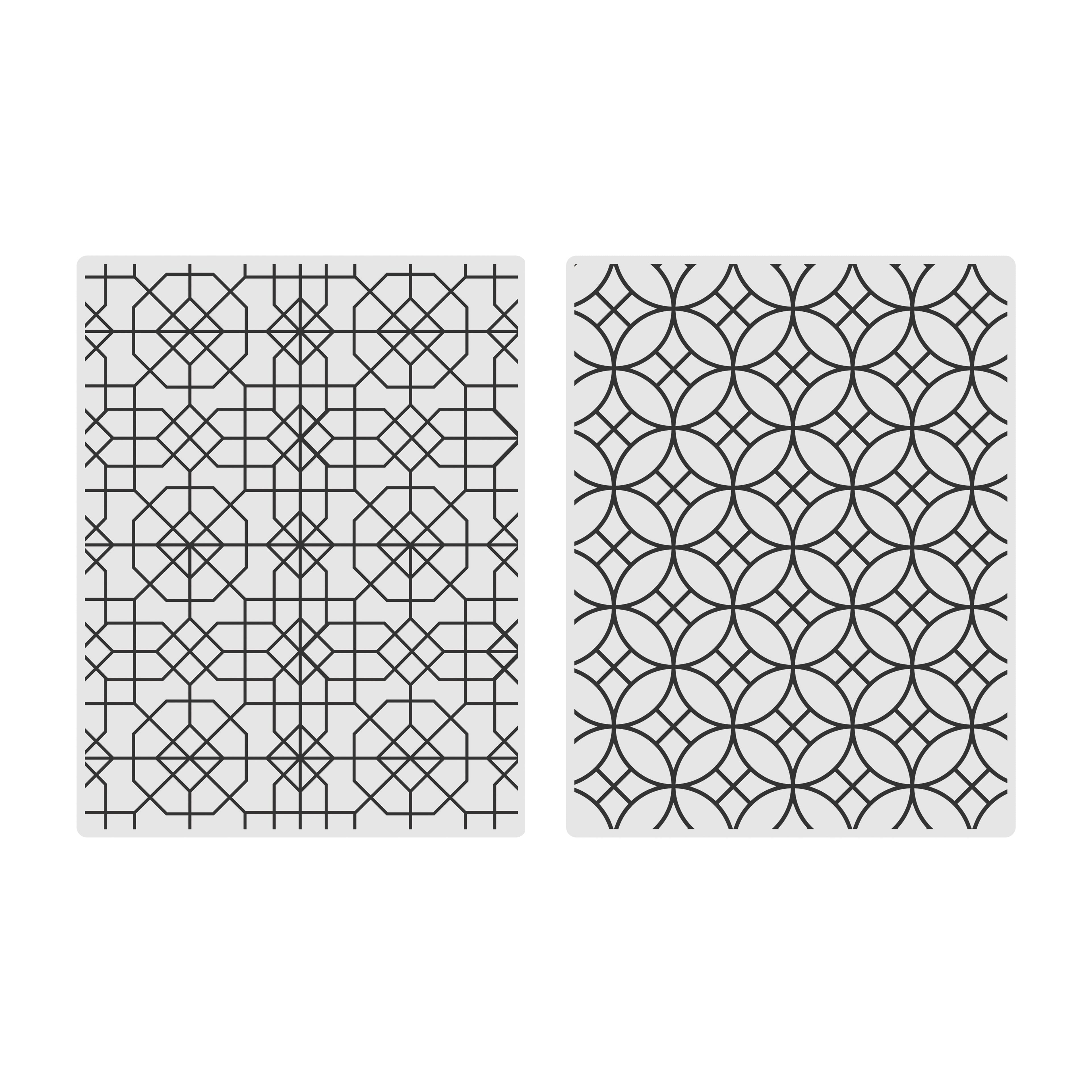 12 Pack: Geometric Embossing Folders Set by Recollections™