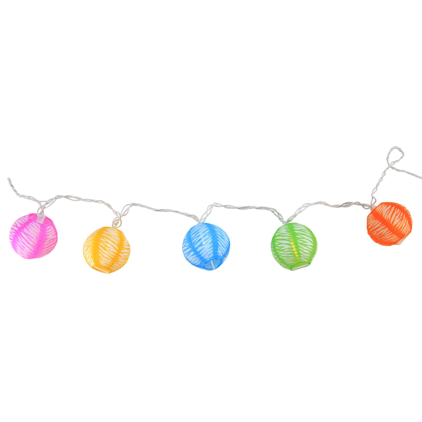 10ct. Multicolor Chinese Lantern Garden &#x26; Patio String Lights