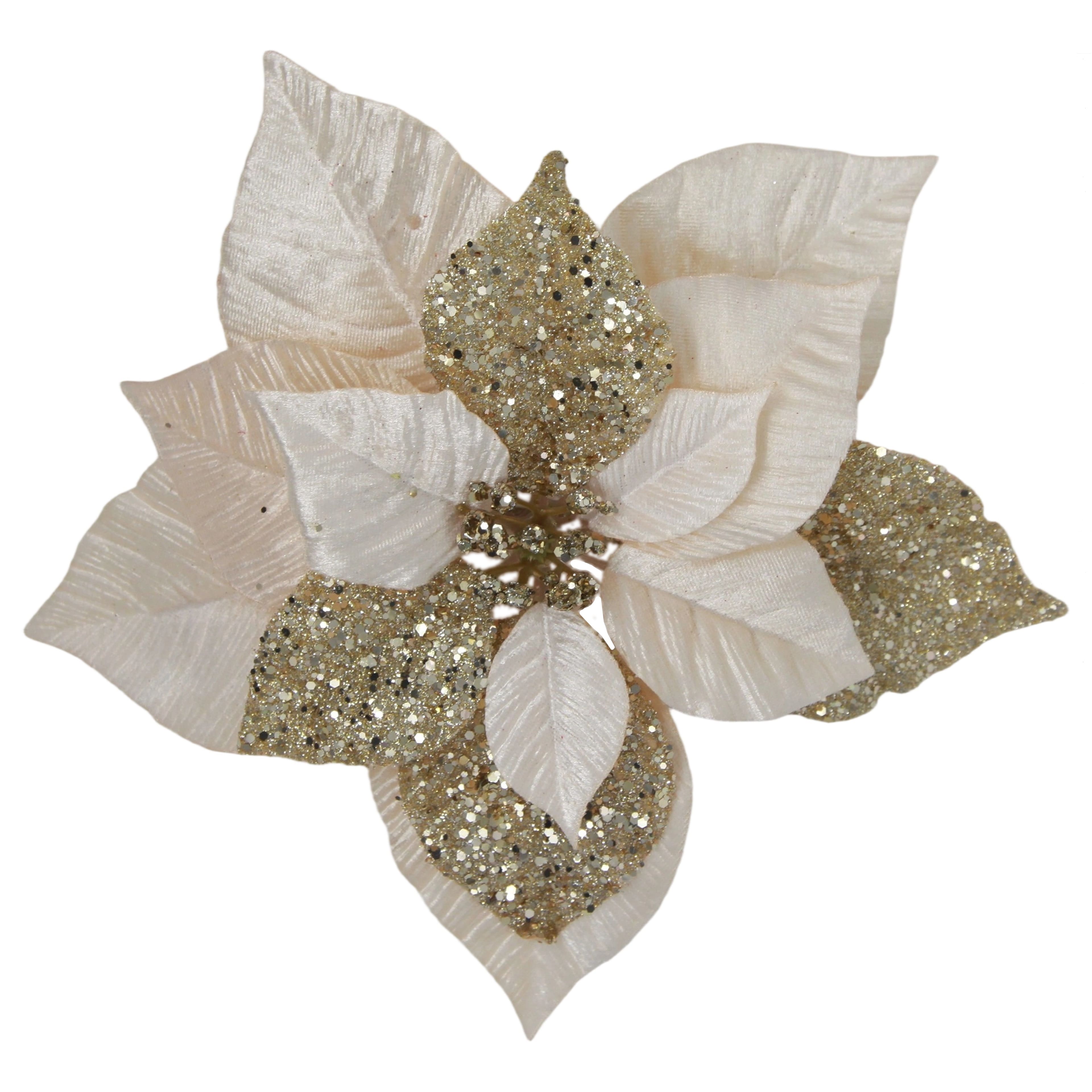 9.5&#x22; Poinsettia Clip Floral Accent by Ashland&#xAE;
